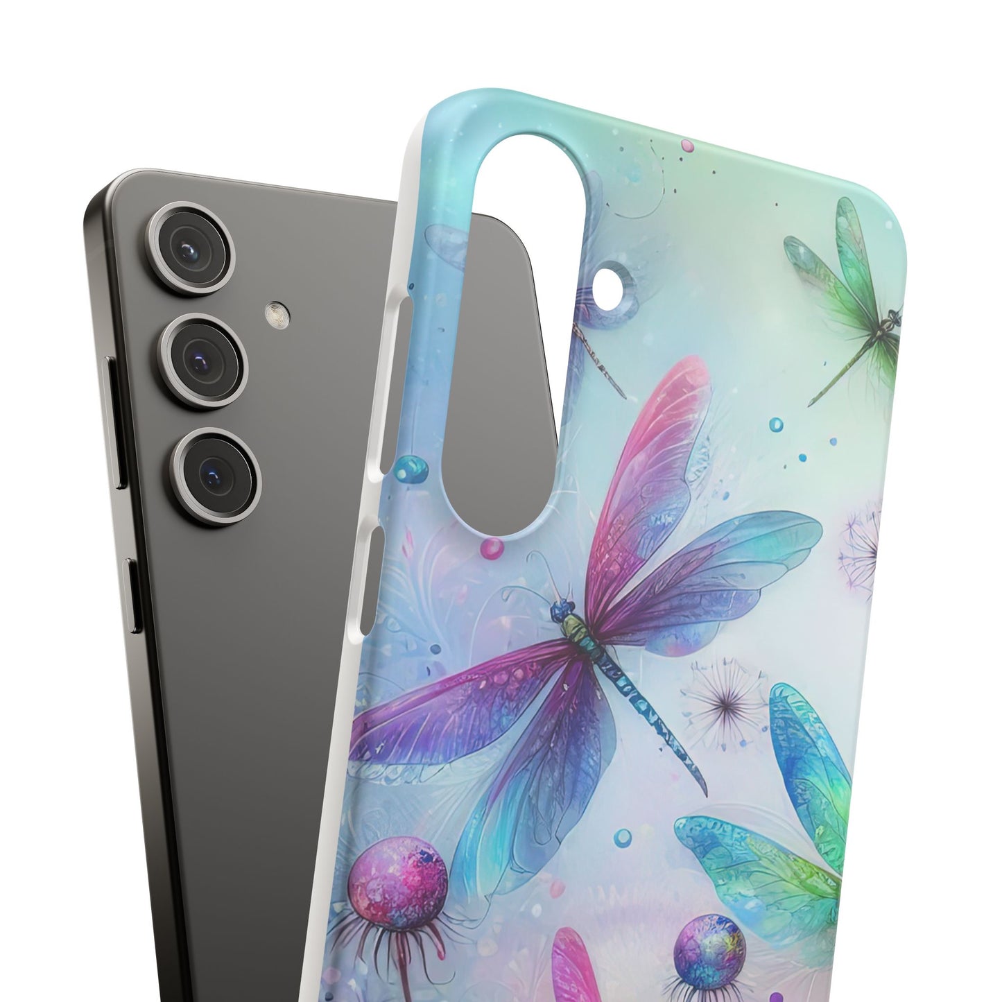 Watercolor Pastel Dragonflies Snap Cases