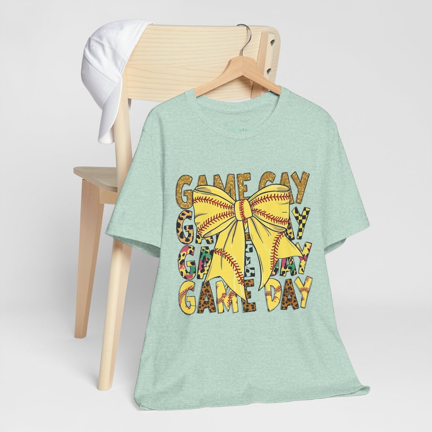 Softball Game Day Coquette Bow T Shirt