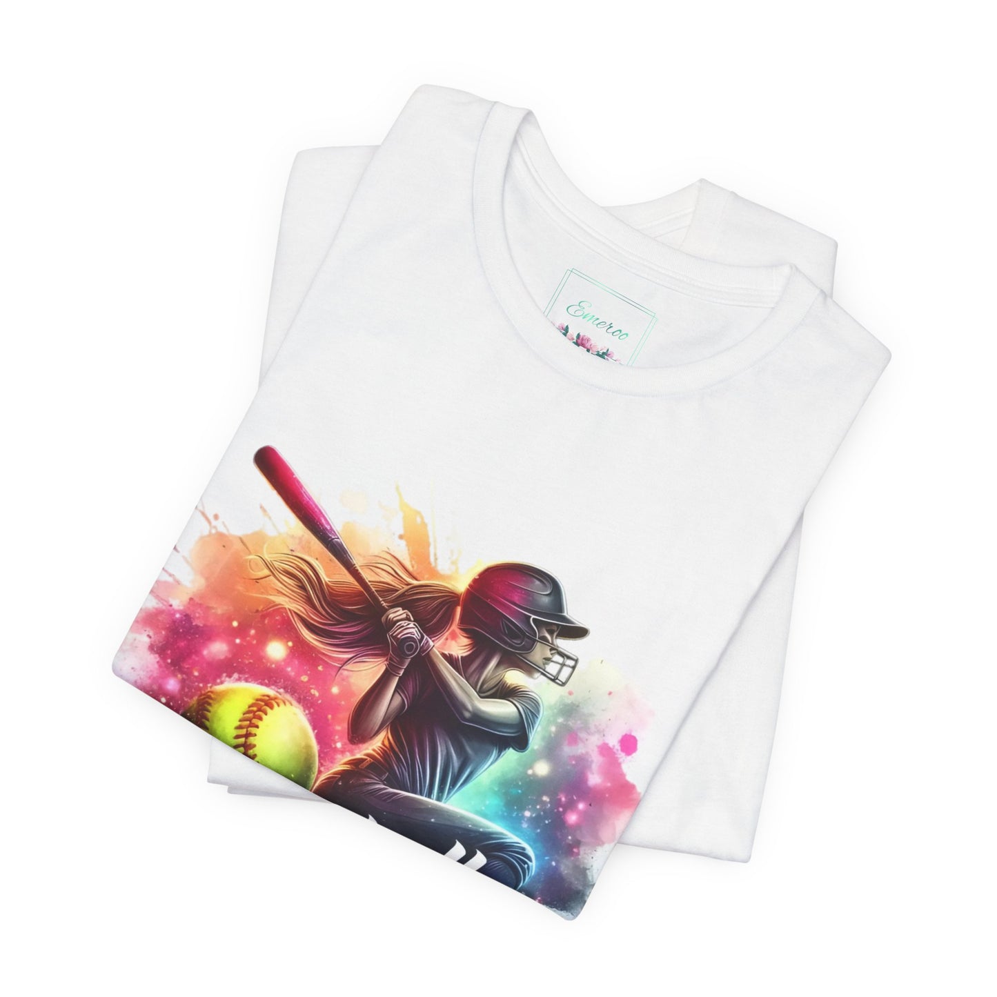 Paint splashed softball swing Jersey Tee