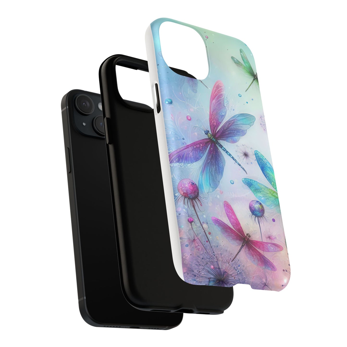 Magnetic Cases - Pastel Watercolor Dragonflies Design