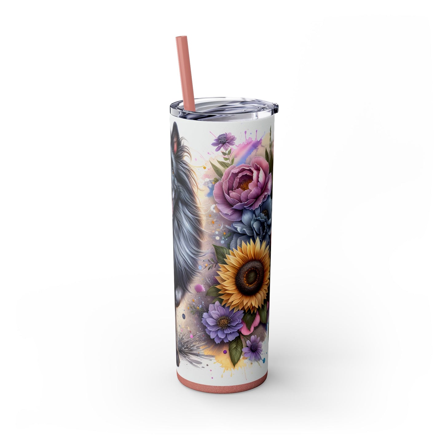 Belgian Tervuren Skinny Tumbler with Straw, 20oz
