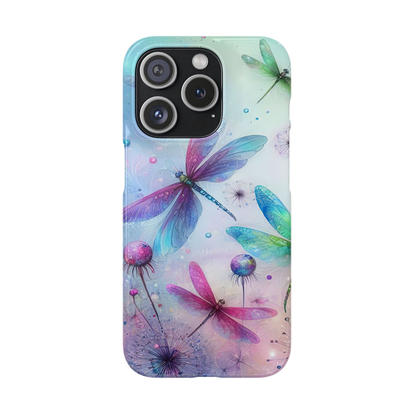 Watercolor Pastel Dragonflies Snap Cases