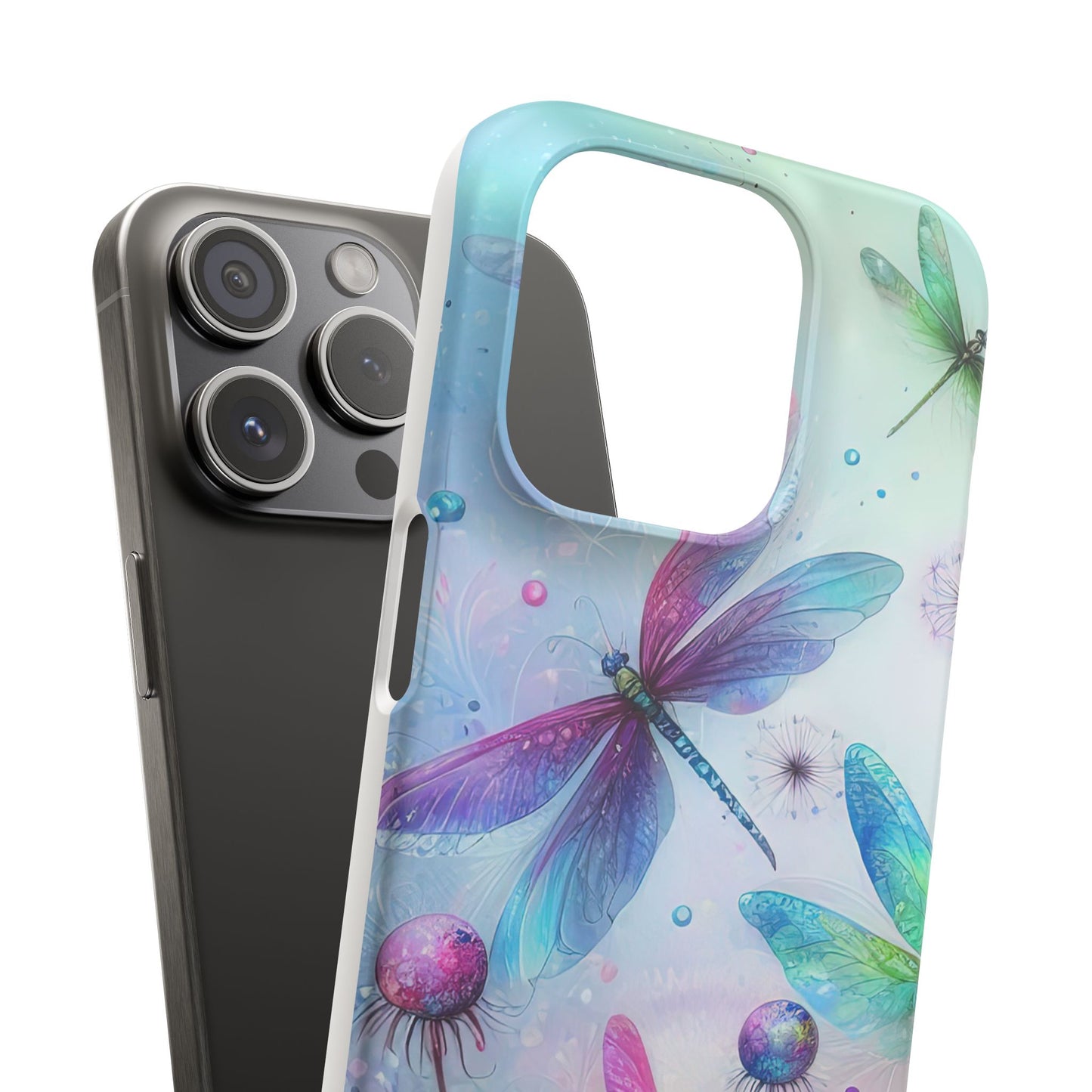 Watercolor Pastel Dragonflies Snap Cases