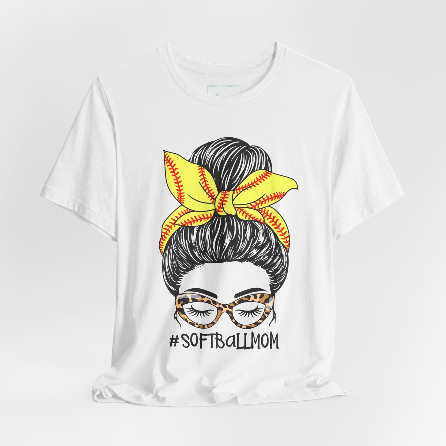 Messy Bun Softball Mom T Shirt (Light)