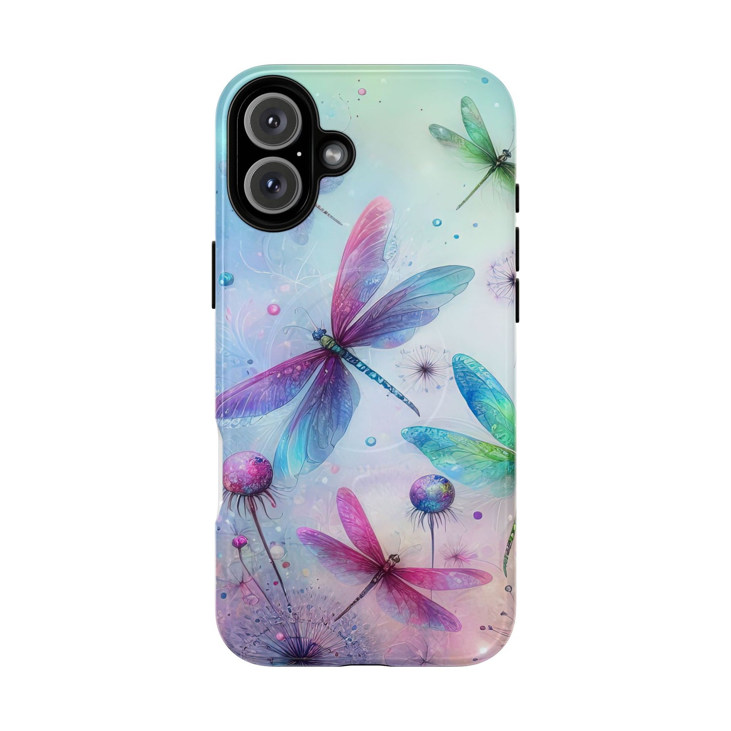 Magnetic Cases - Pastel Watercolor Dragonflies Design