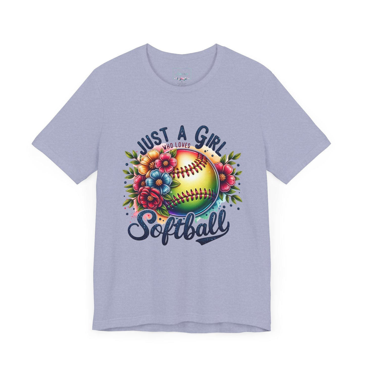 Just a girl who loves softball t-shirt