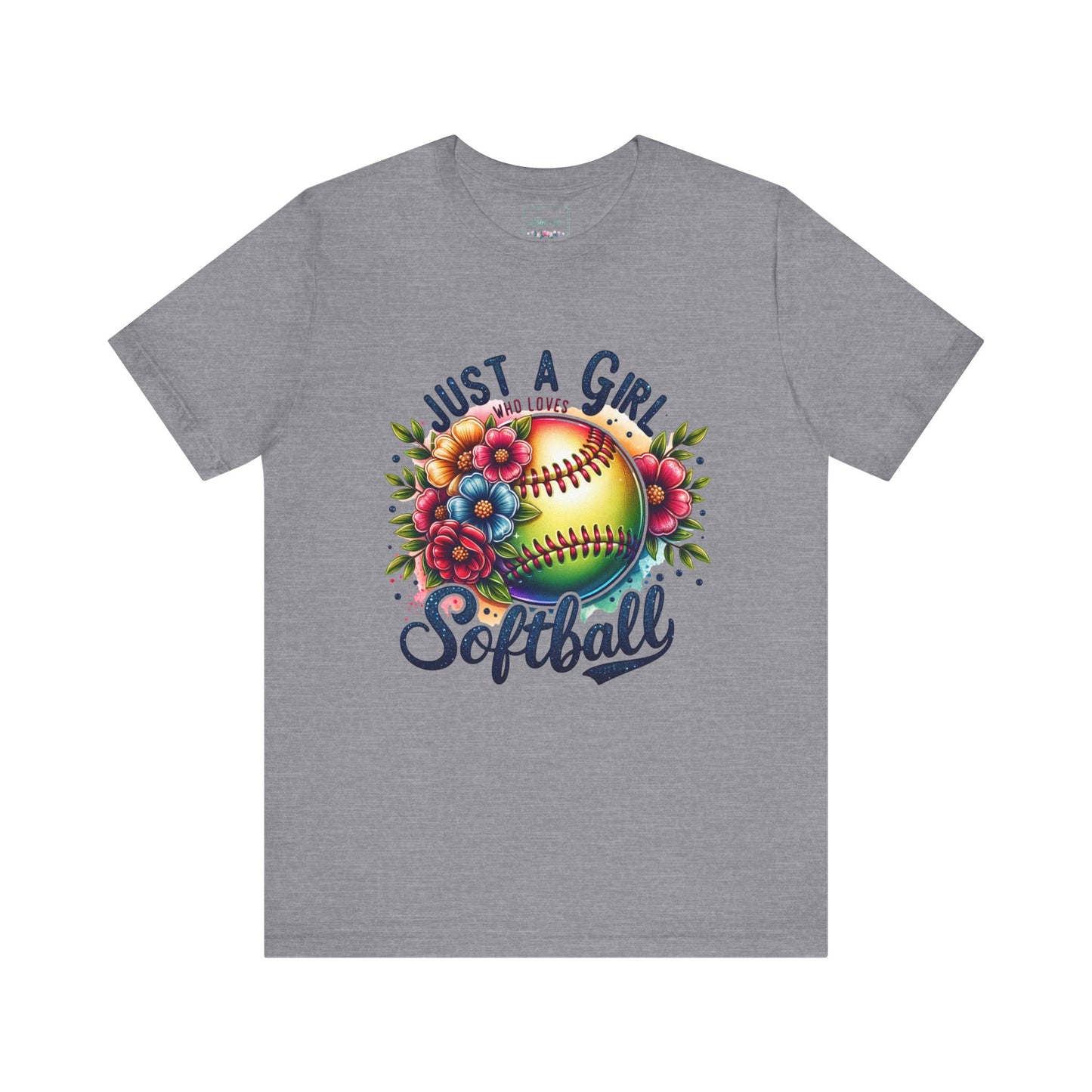 Just a girl who loves softball t-shirt