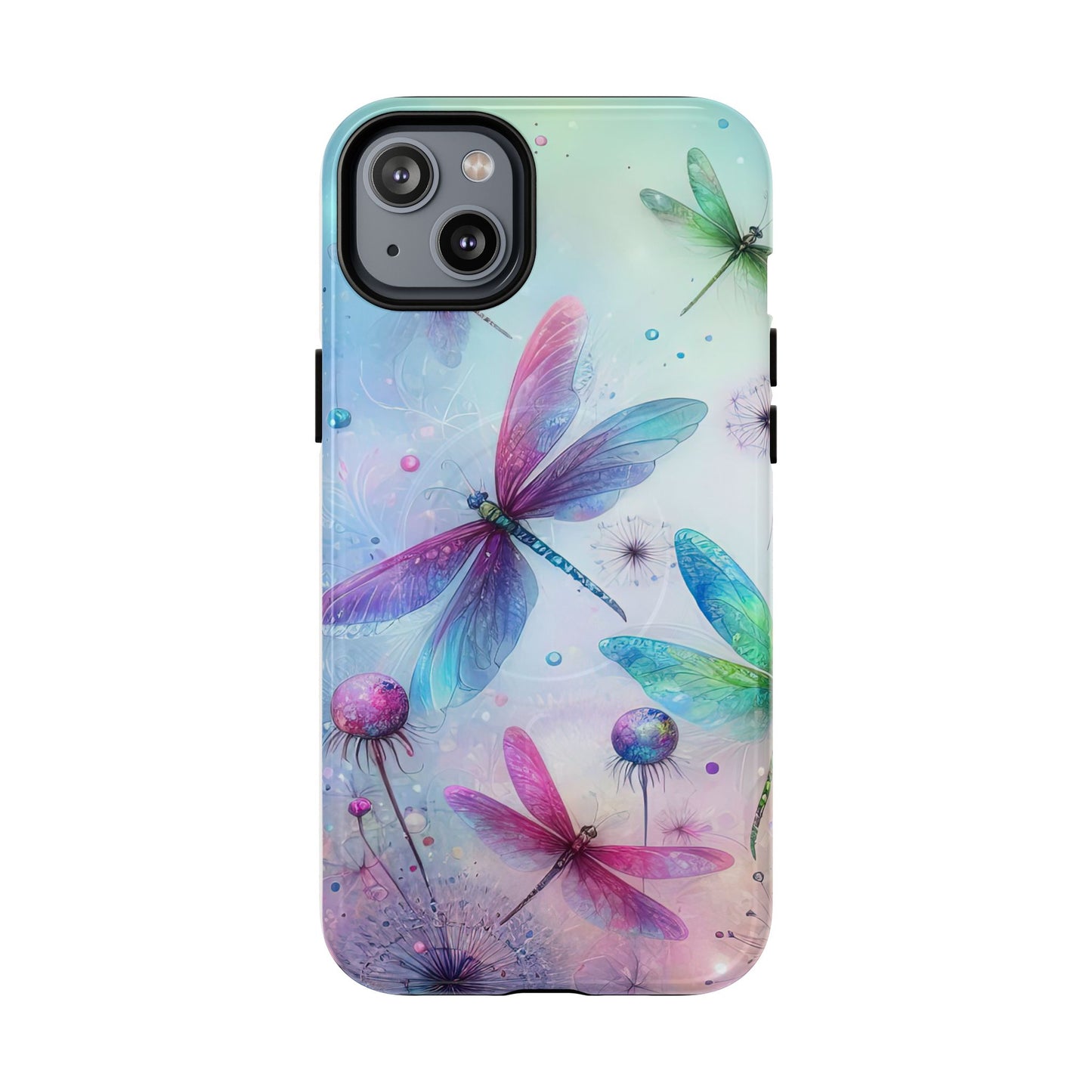 Magnetic Cases - Pastel Watercolor Dragonflies Design