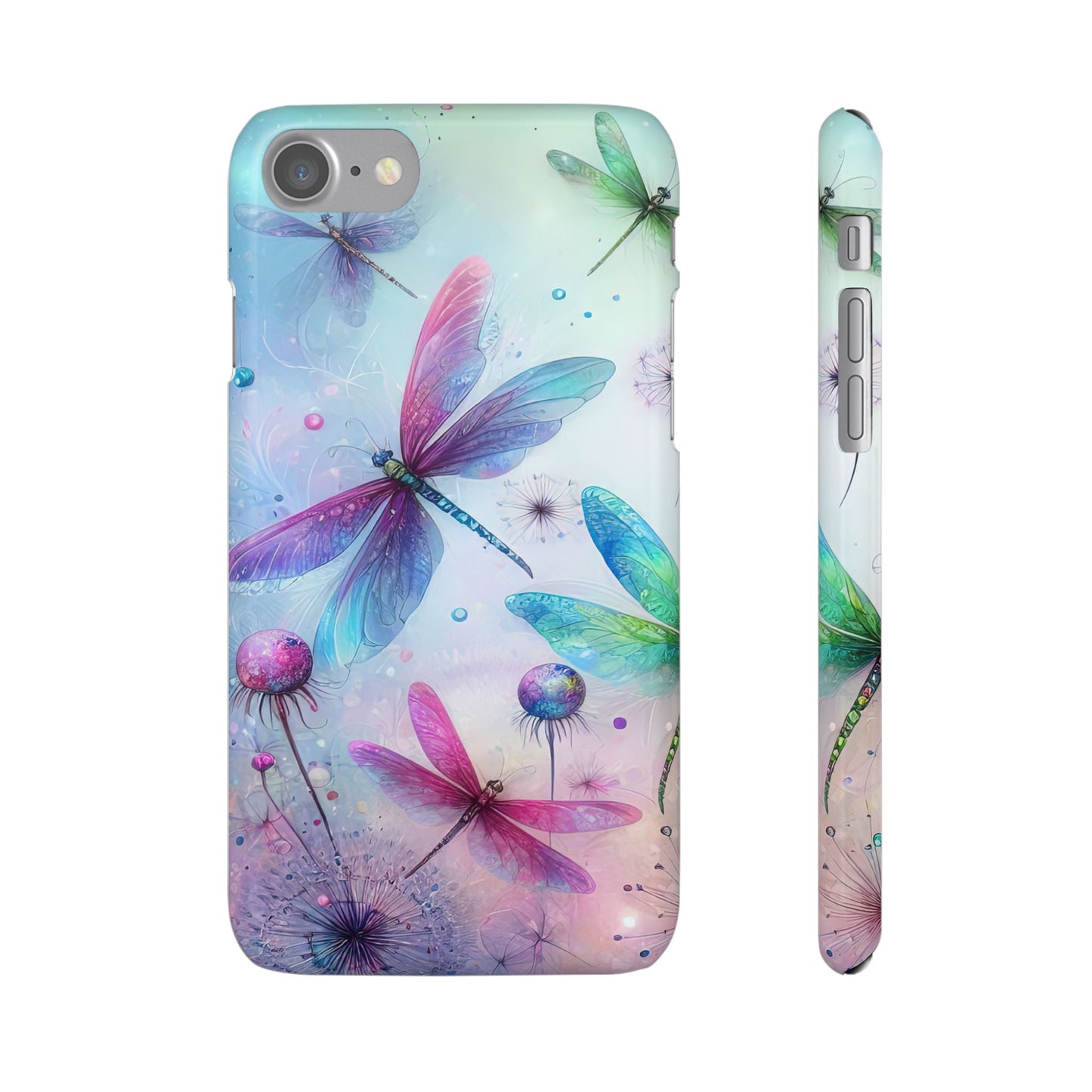 Watercolor Pastel Dragonflies Snap Cases