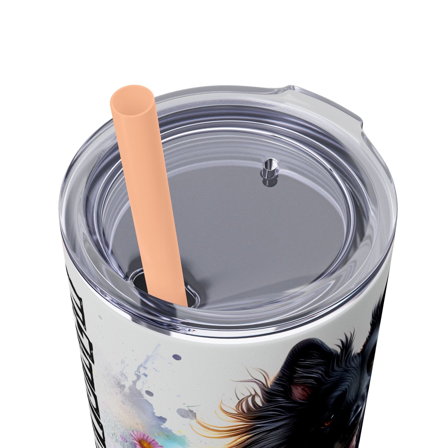 Belgian Tervuren Skinny Tumbler with Straw, 20oz