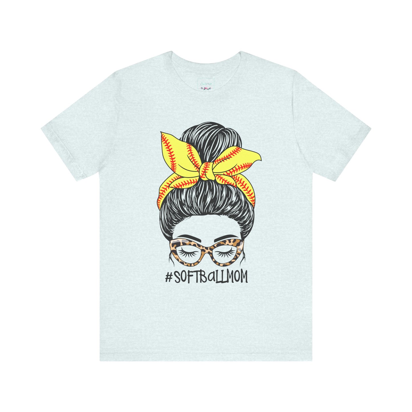 Messy Bun Softball Mom T Shirt (Light)
