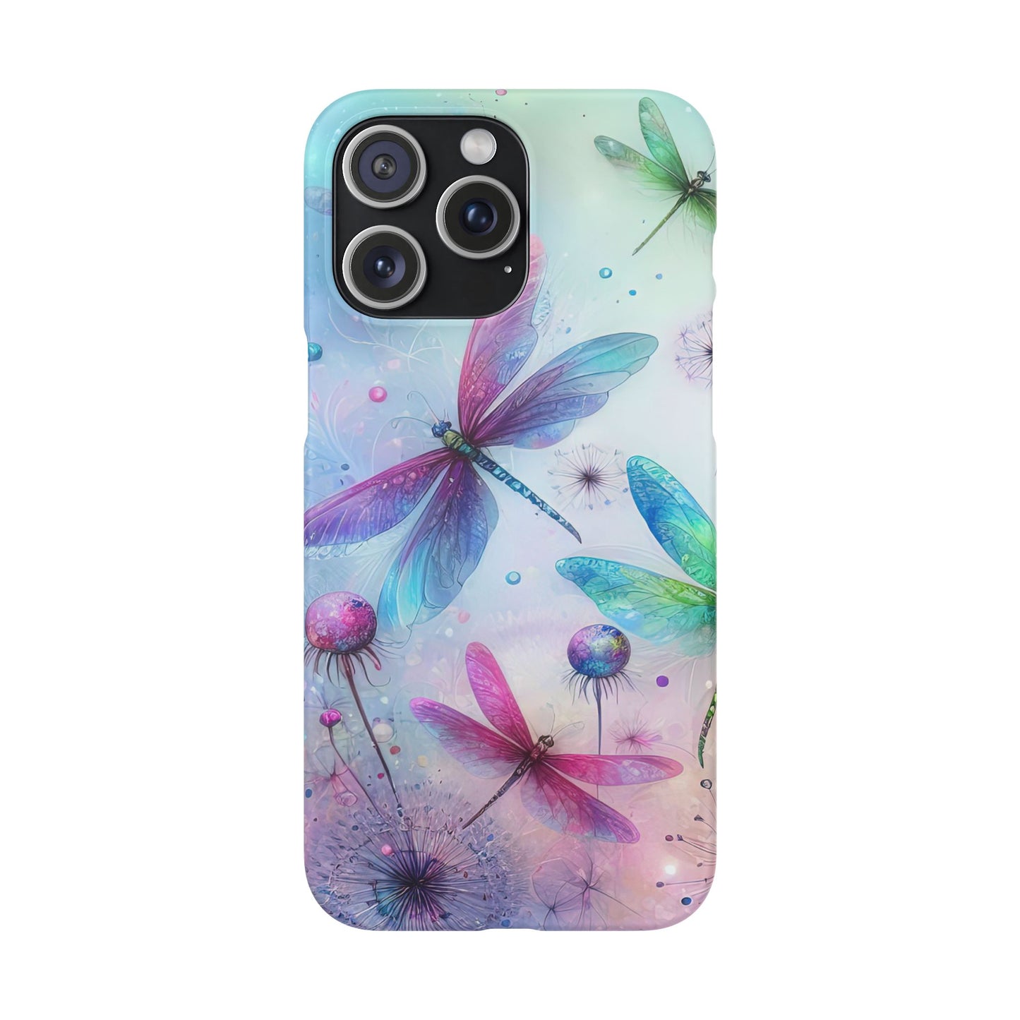 Watercolor Pastel Dragonflies Snap Cases