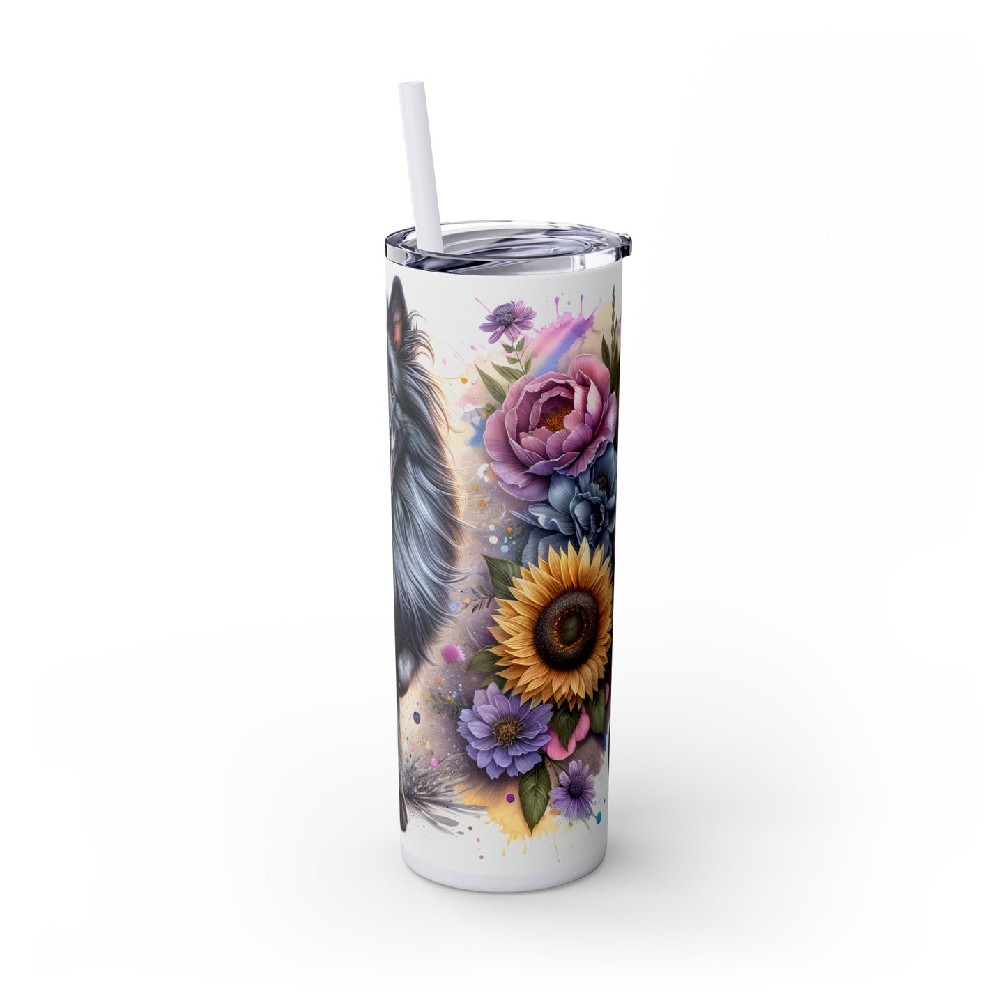Belgian Tervuren Skinny Tumbler with Straw, 20oz