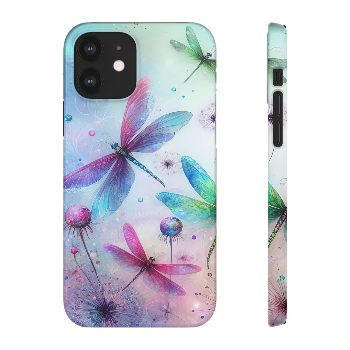 Watercolor Pastel Dragonflies Snap Cases