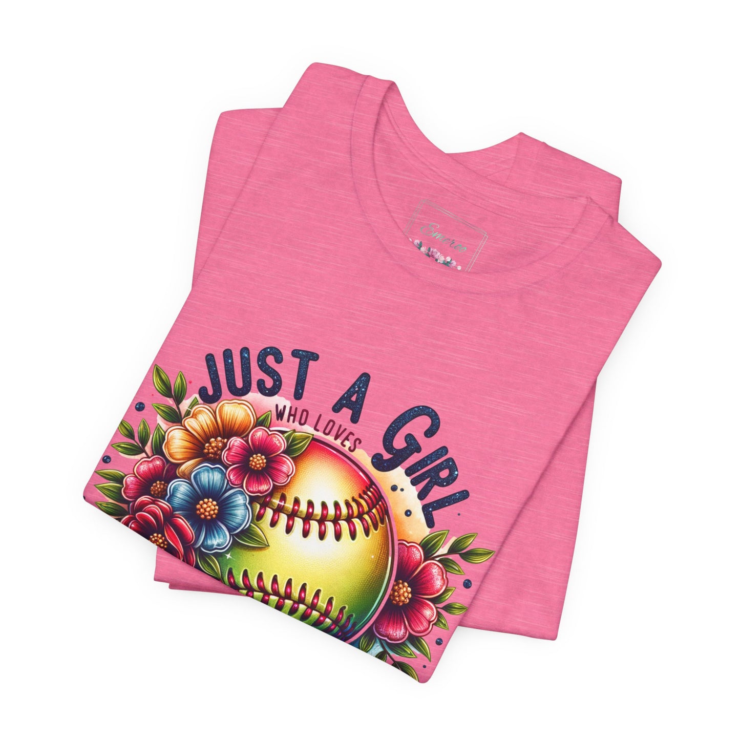 Just a girl who loves softball t-shirt