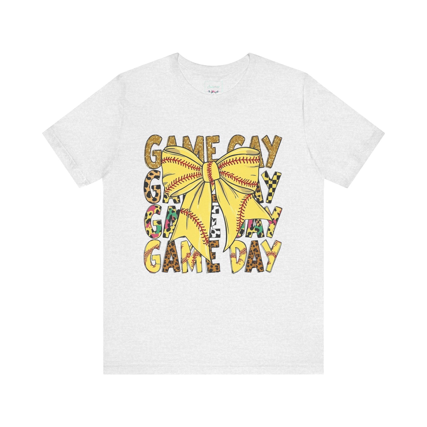Softball Game Day Coquette Bow T Shirt