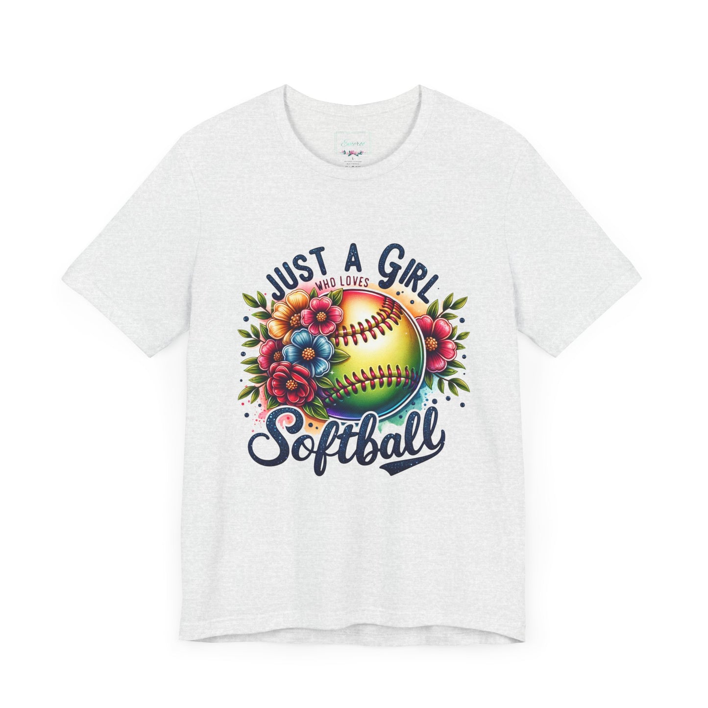 Just a girl who loves softball t-shirt
