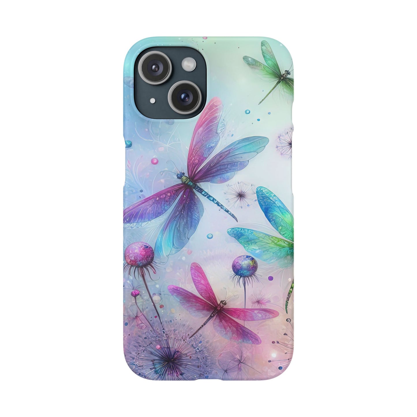 Watercolor Pastel Dragonflies Snap Cases