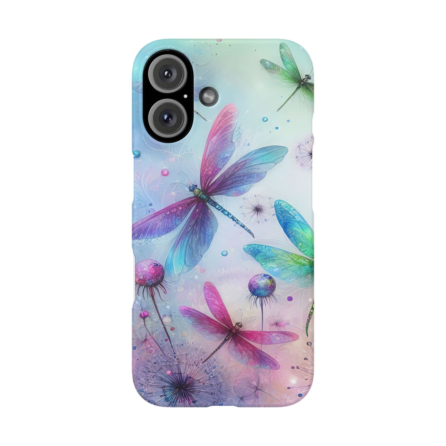 Watercolor Pastel Dragonflies Snap Cases
