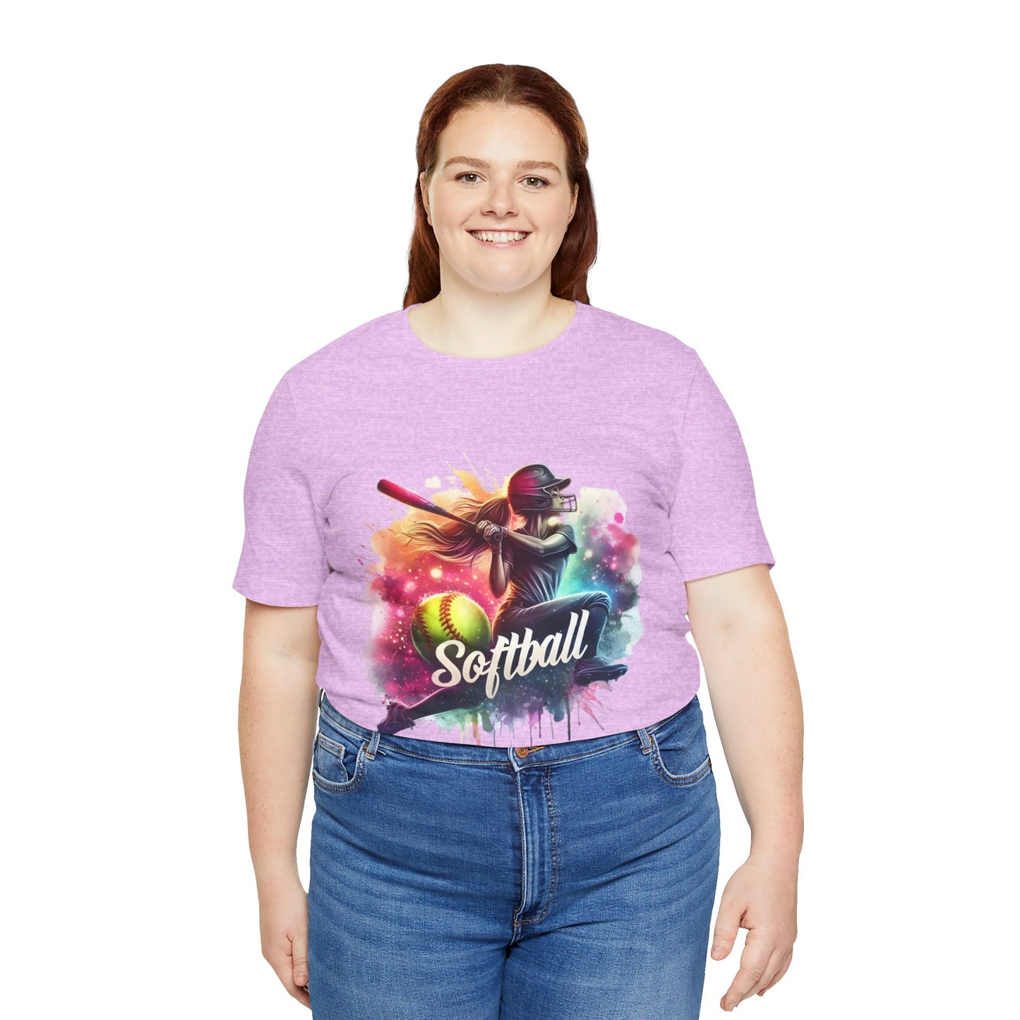 Paint splashed softball swing Jersey Tee