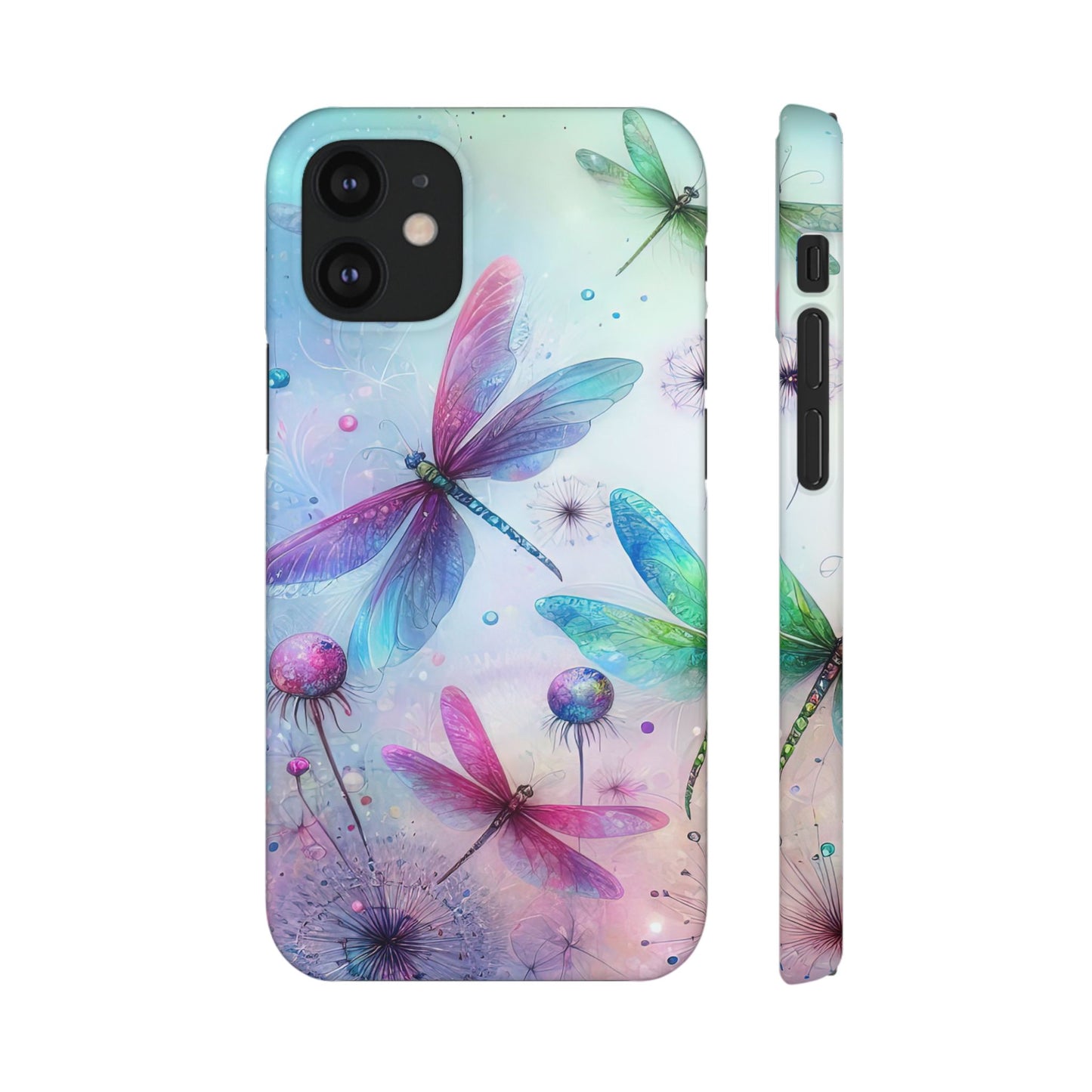 Watercolor Pastel Dragonflies Snap Cases