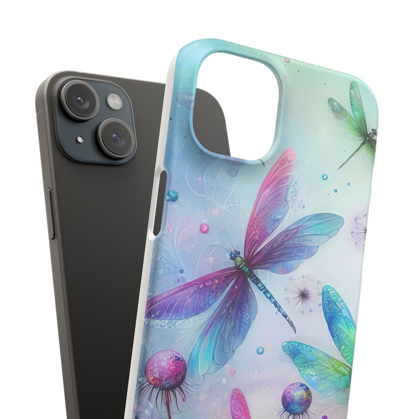 Watercolor Pastel Dragonflies Snap Cases