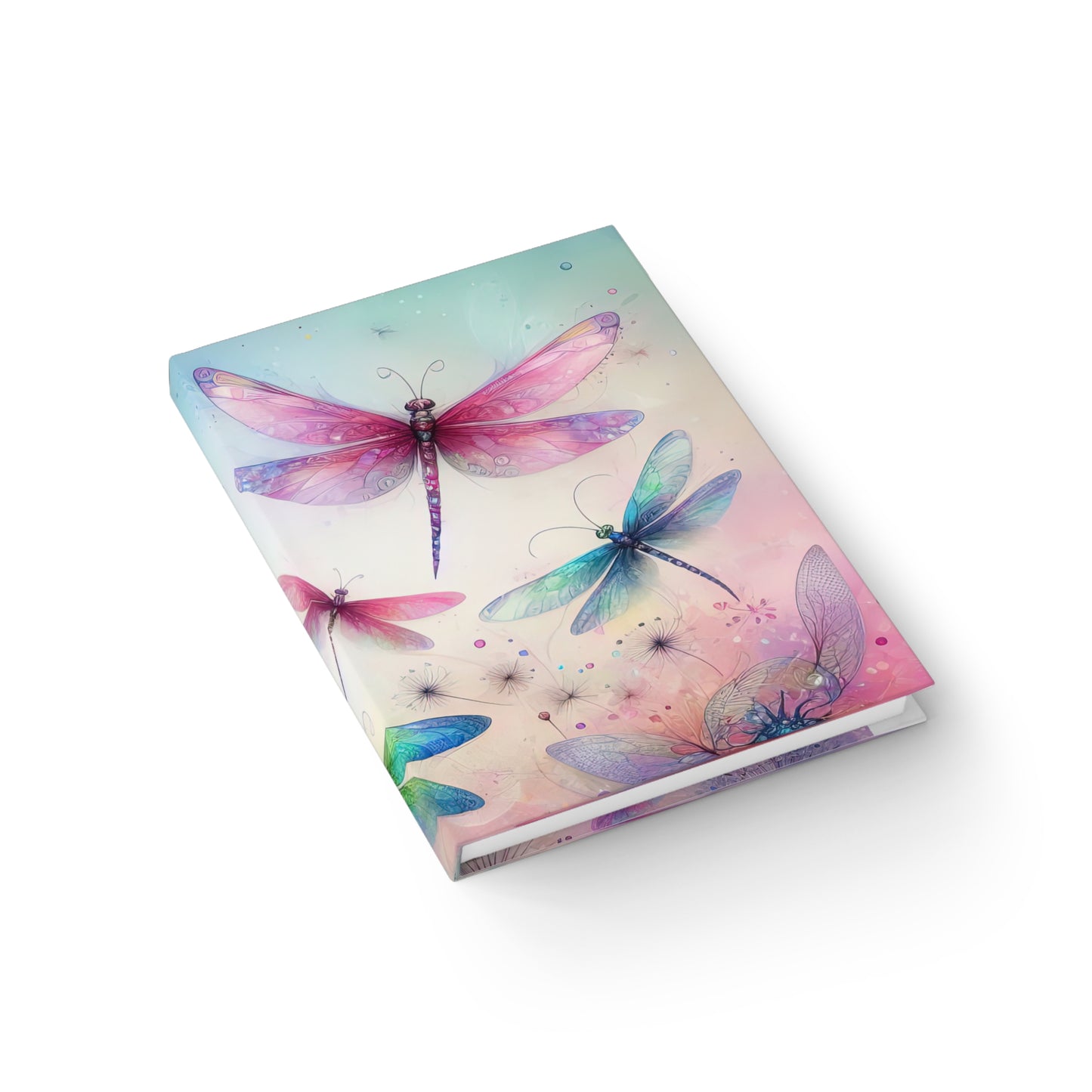 Watercolor Dragonflies Ruled Line Journal