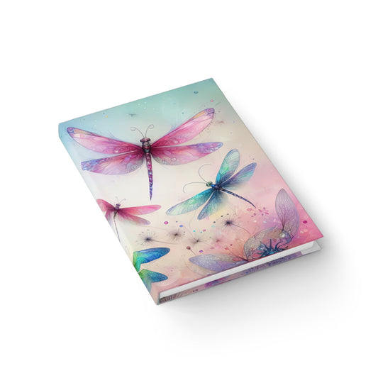 Watercolor Dragonflies Ruled Line Journal