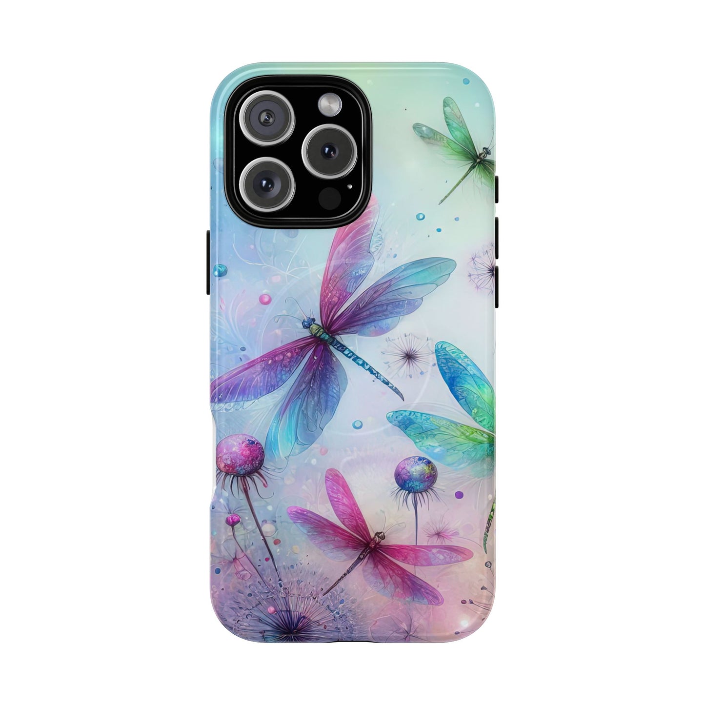 Magnetic Cases - Pastel Watercolor Dragonflies Design