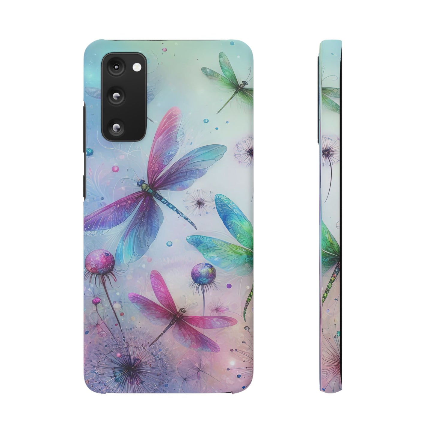 Watercolor Pastel Dragonflies Snap Cases