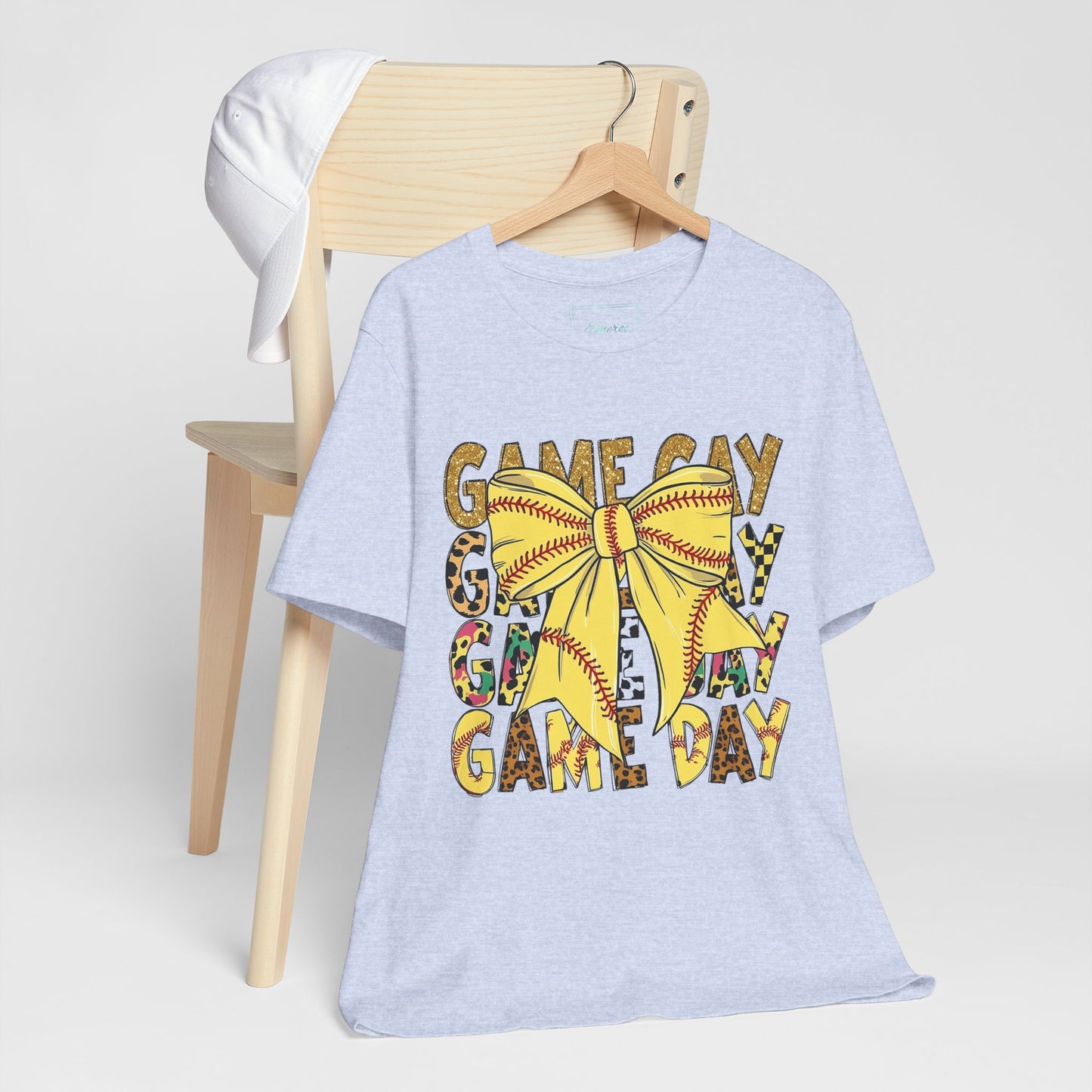 Softball Game Day Coquette Bow T Shirt