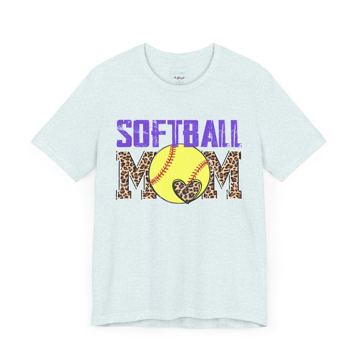 Leopard Softball Mom T Shirt (Light)
