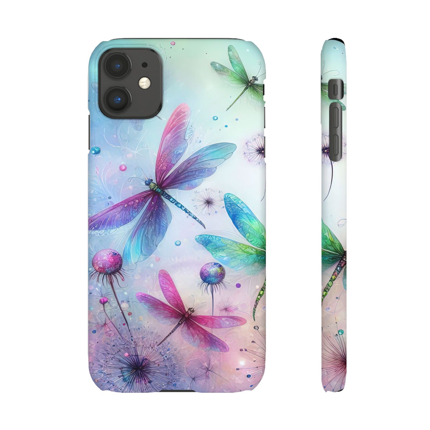 Watercolor Pastel Dragonflies Snap Cases
