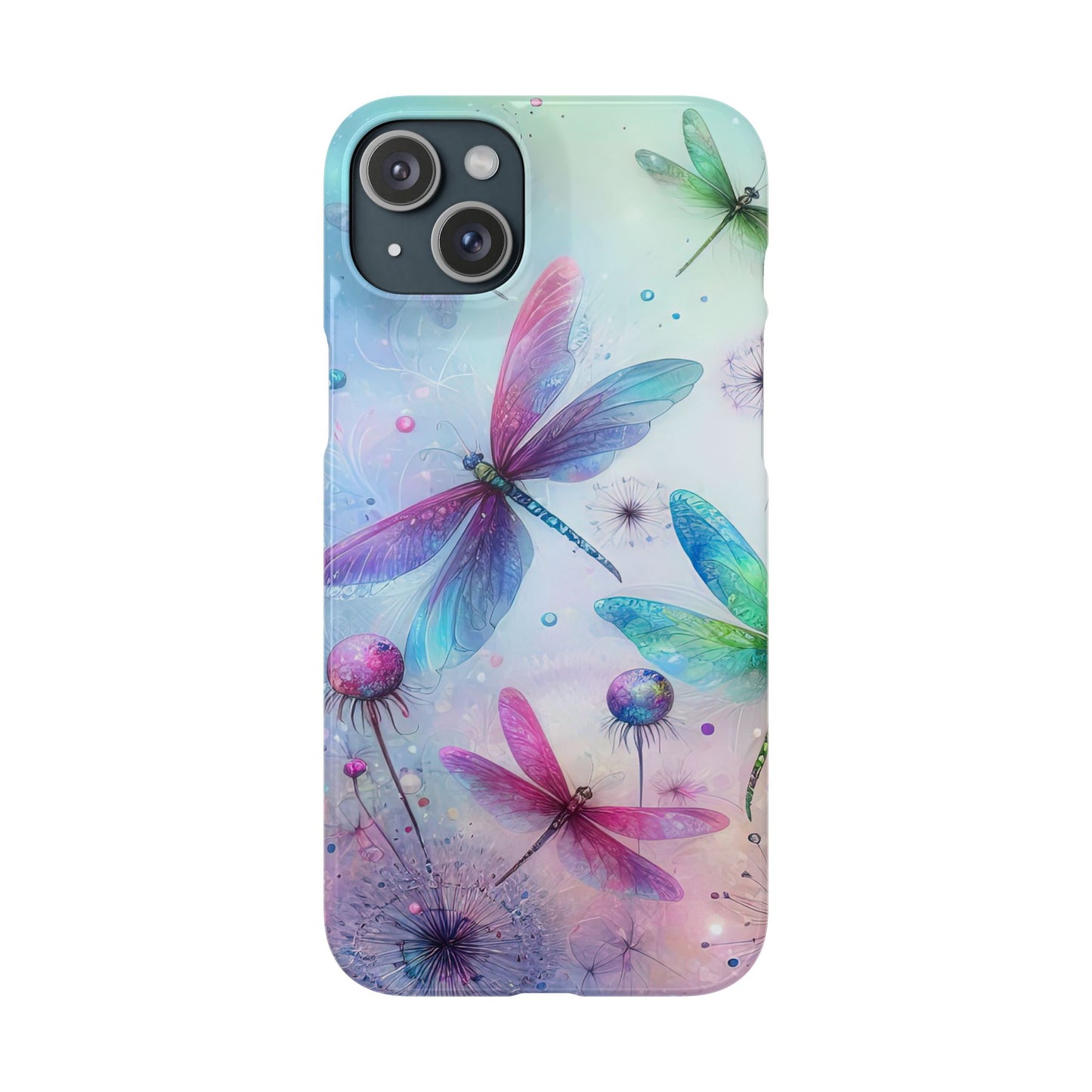 Watercolor Pastel Dragonflies Snap Cases