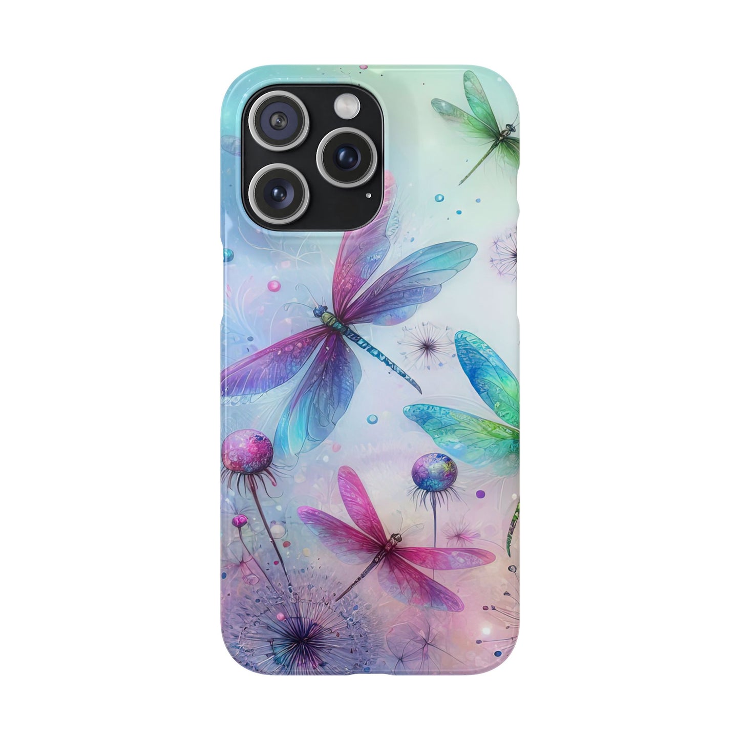 Watercolor Pastel Dragonflies Snap Cases