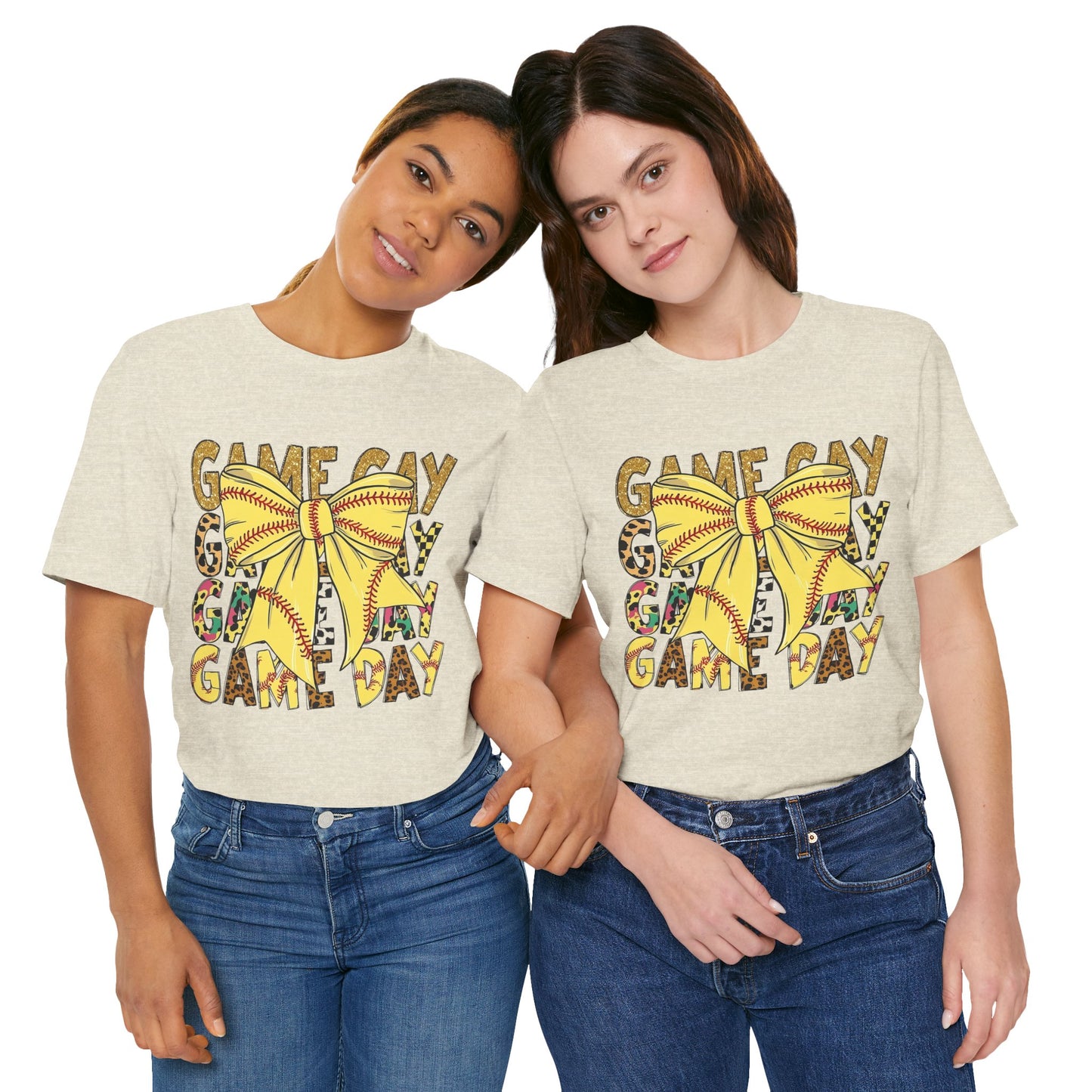 Softball Game Day Coquette Bow T Shirt