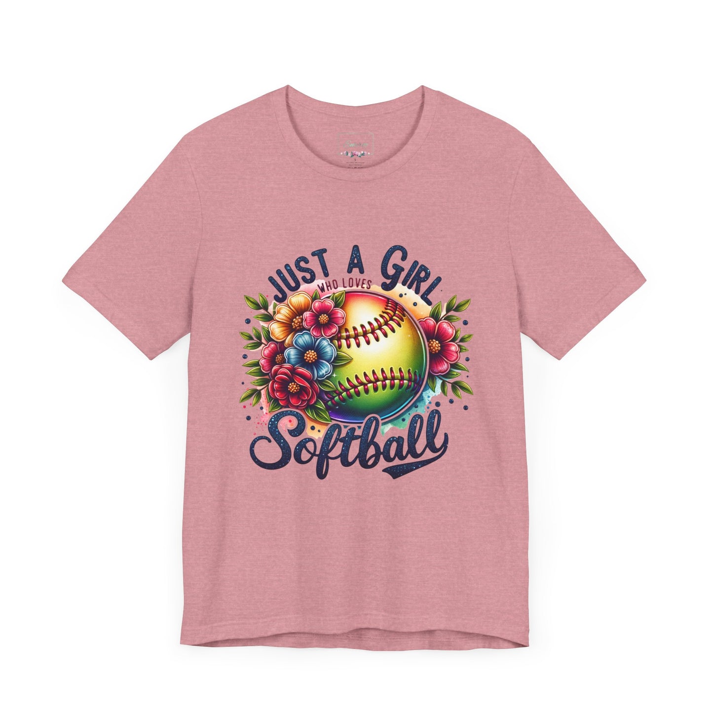 Just a girl who loves softball t-shirt