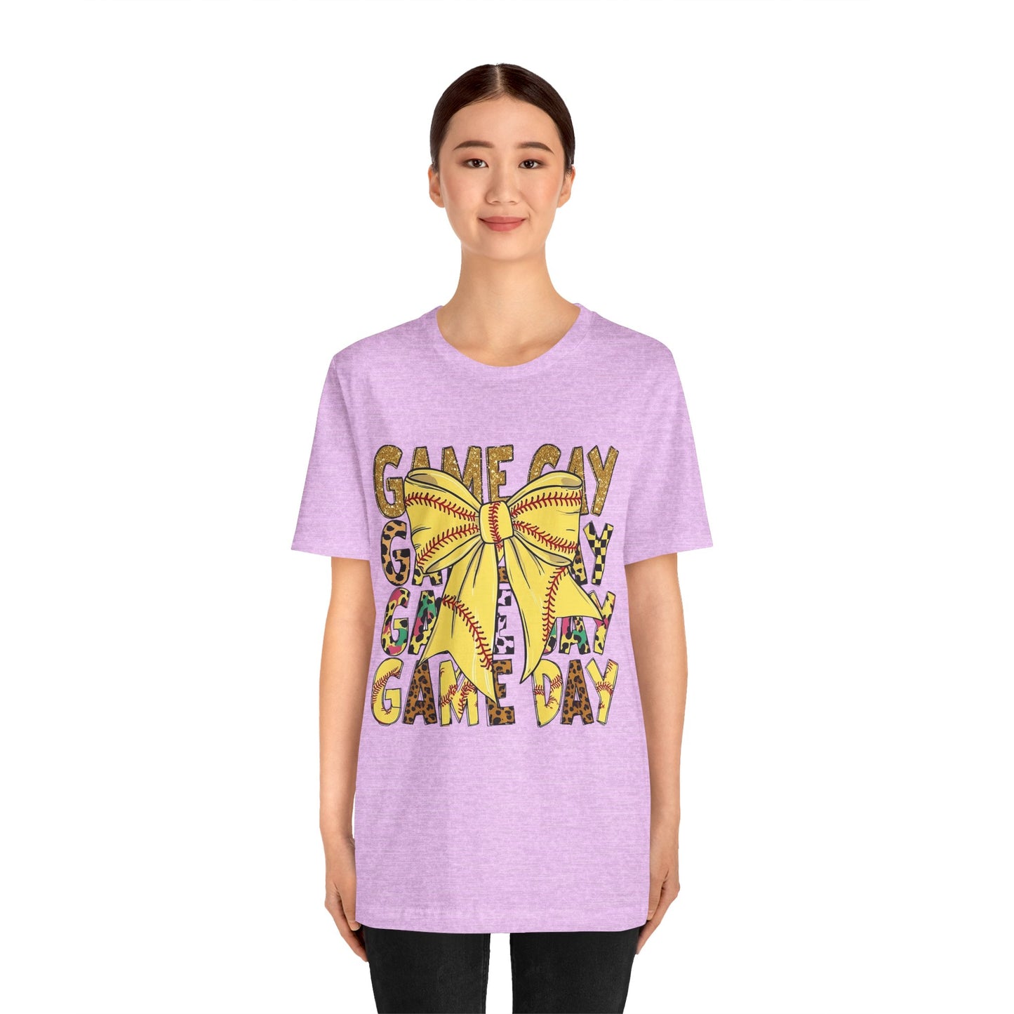 Softball Game Day Coquette Bow T Shirt