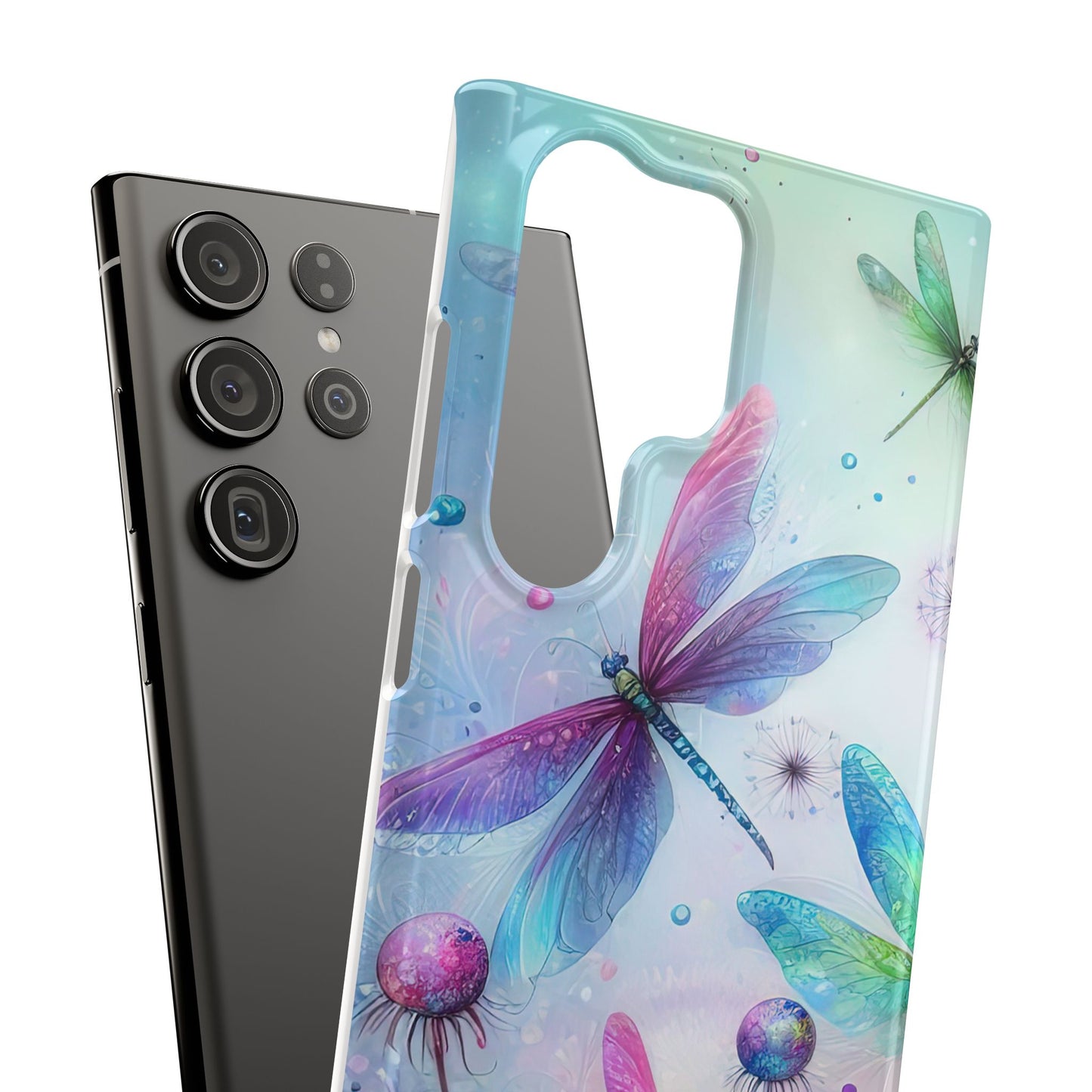 Watercolor Pastel Dragonflies Snap Cases
