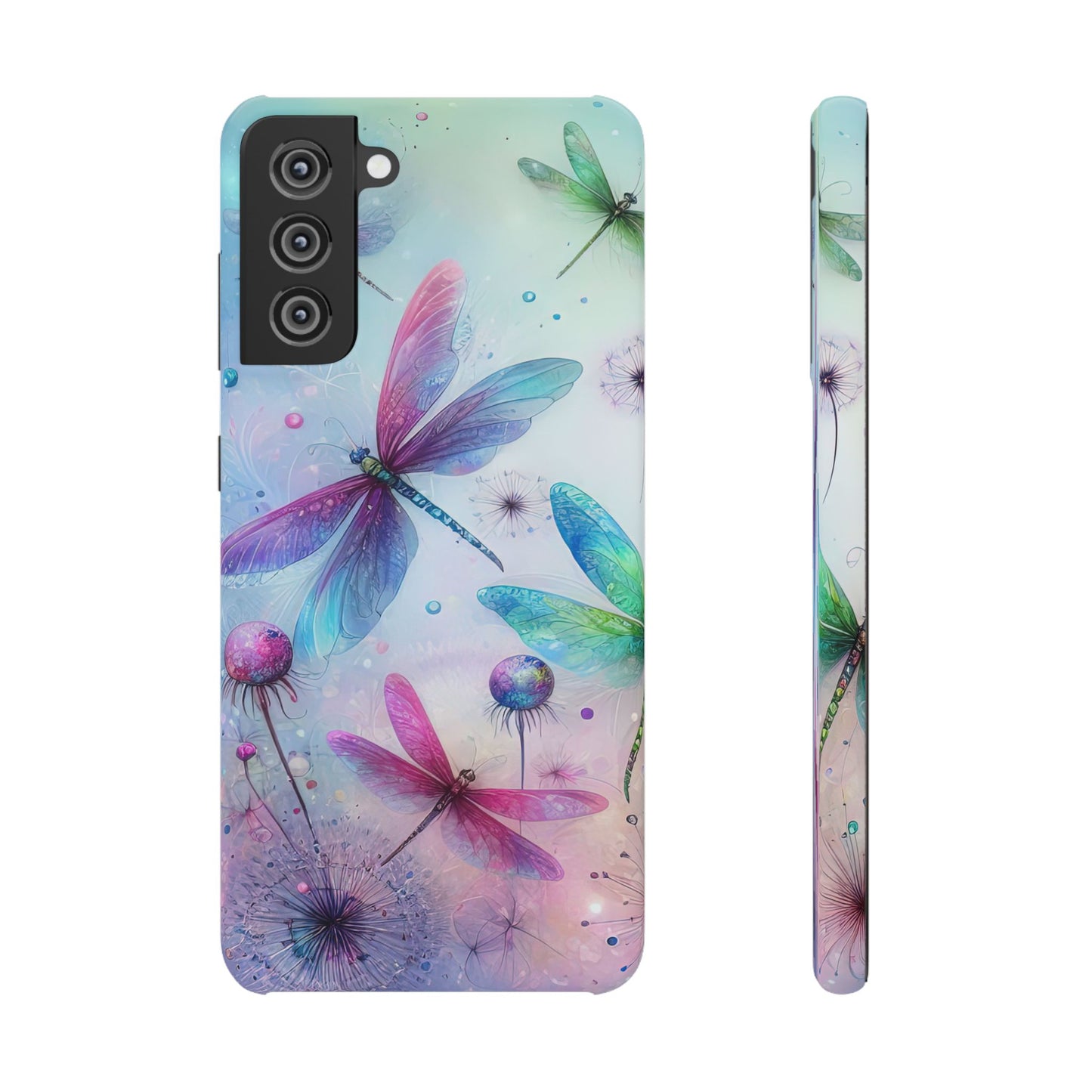 Watercolor Pastel Dragonflies Snap Cases