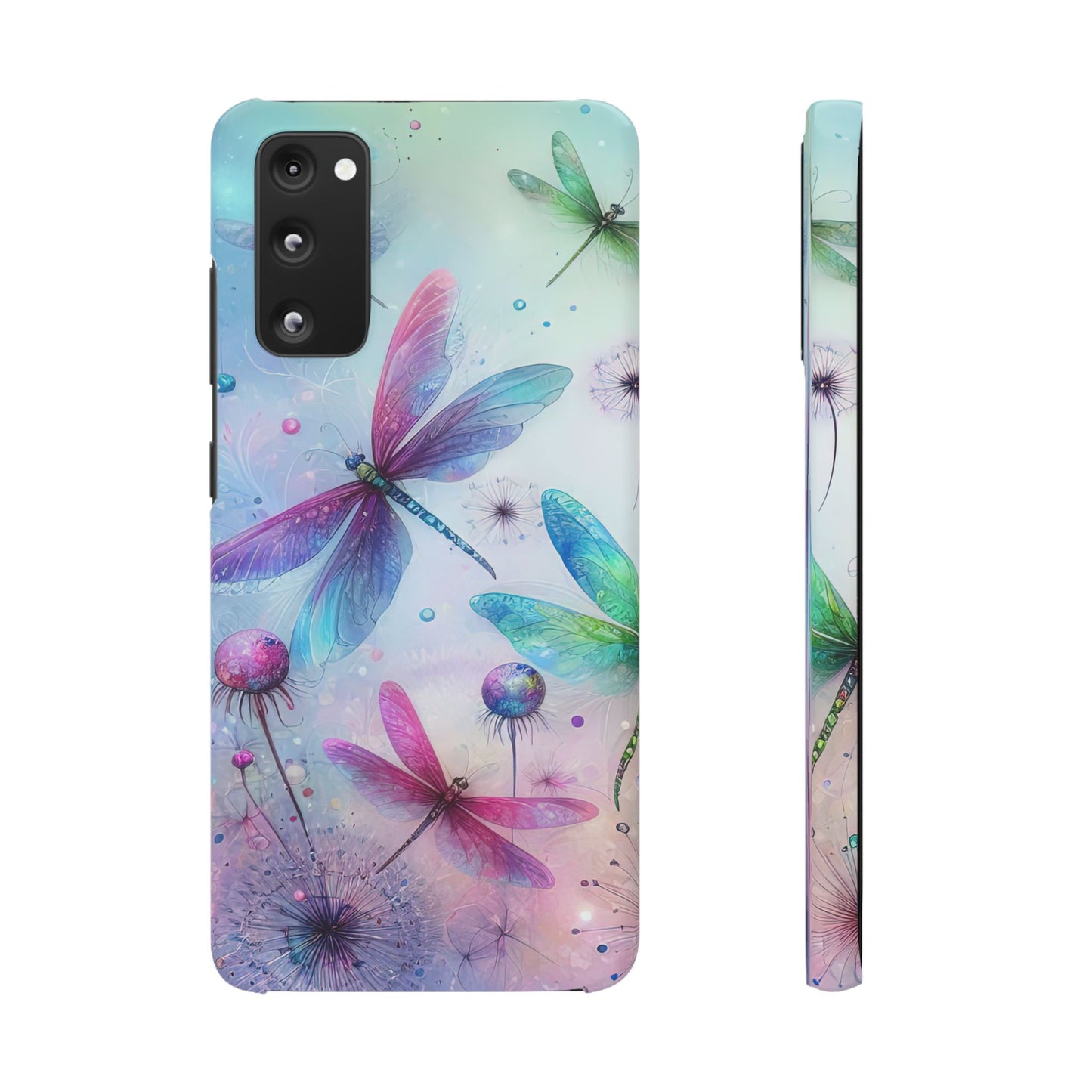 Watercolor Pastel Dragonflies Snap Cases