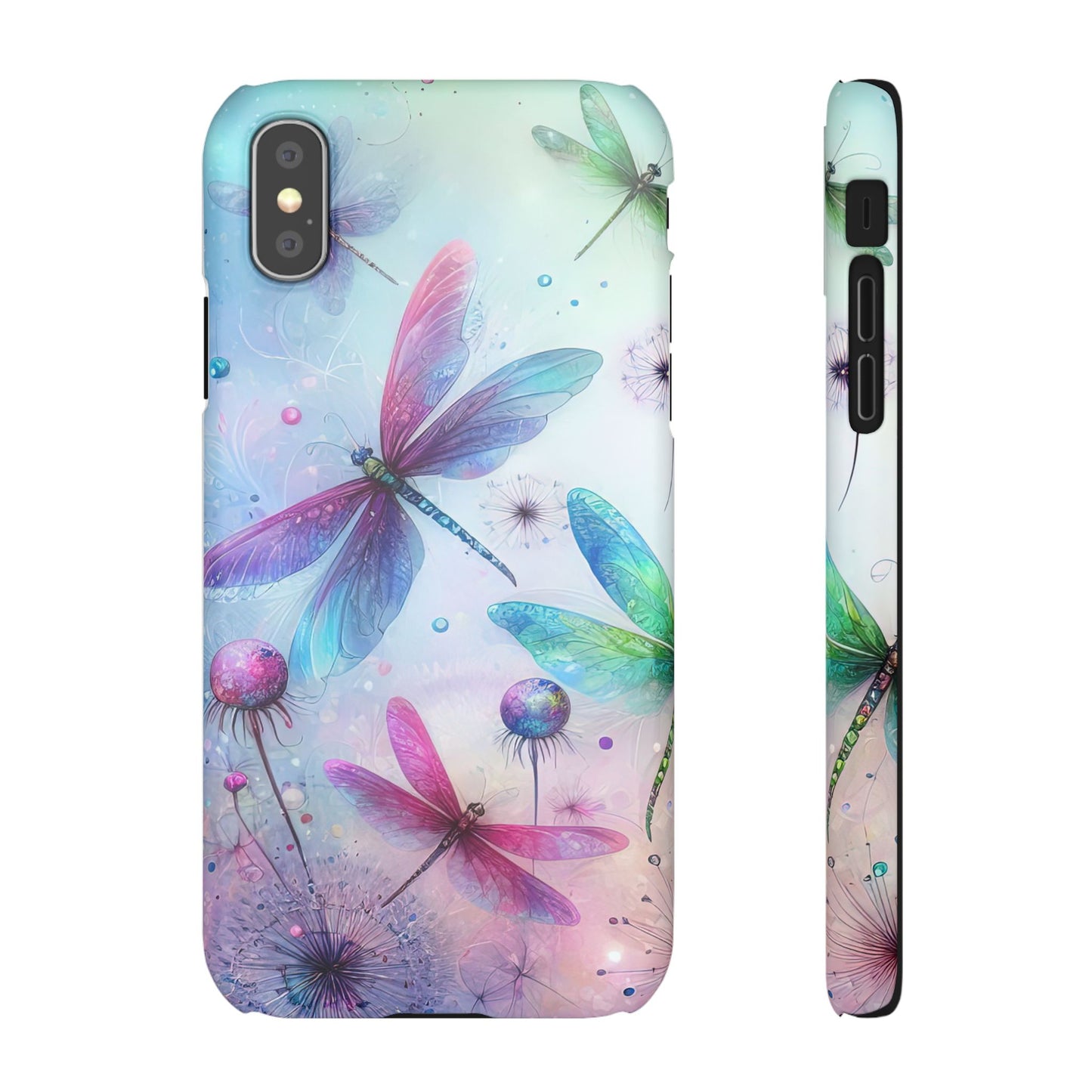 Watercolor Pastel Dragonflies Snap Cases