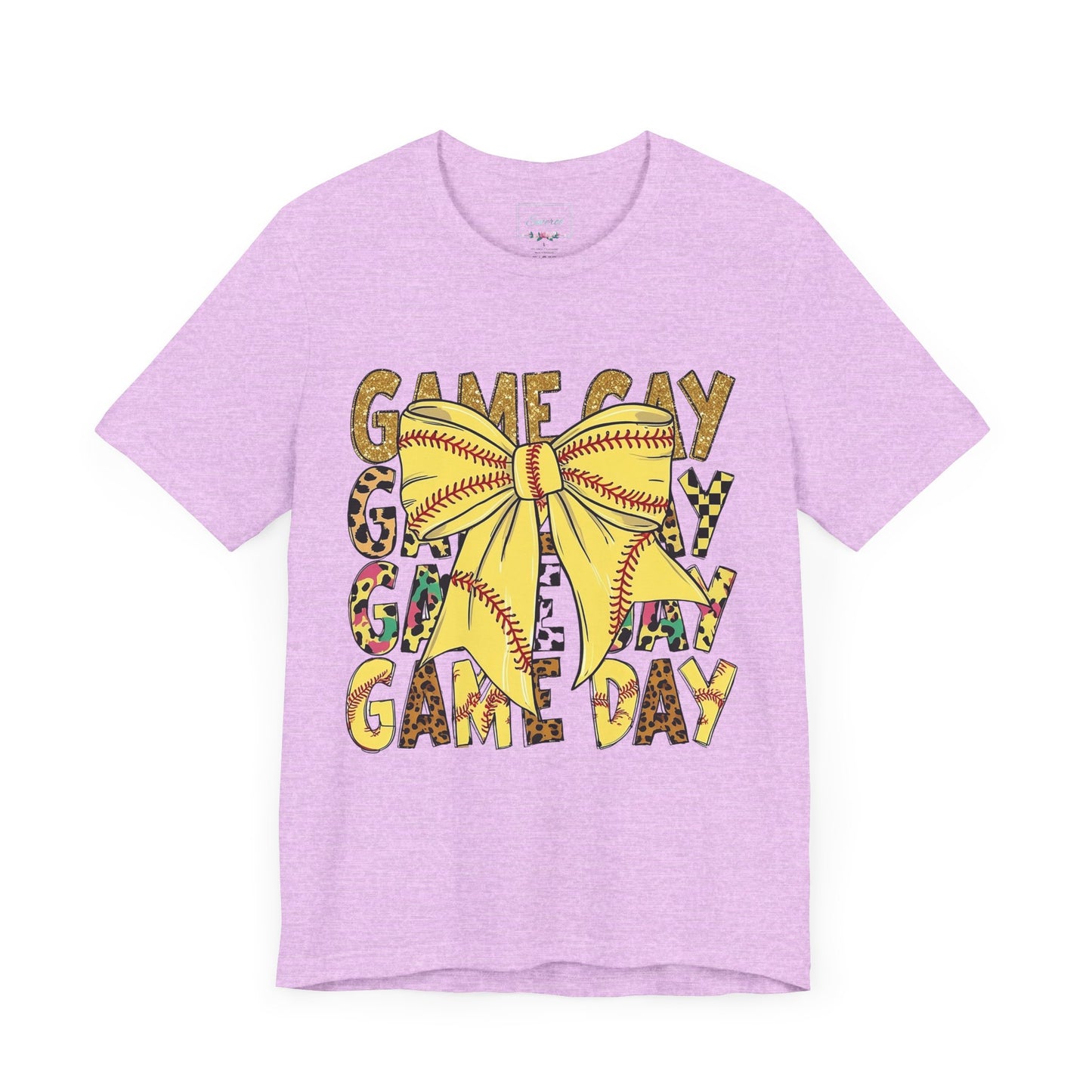 Softball Game Day Coquette Bow T Shirt