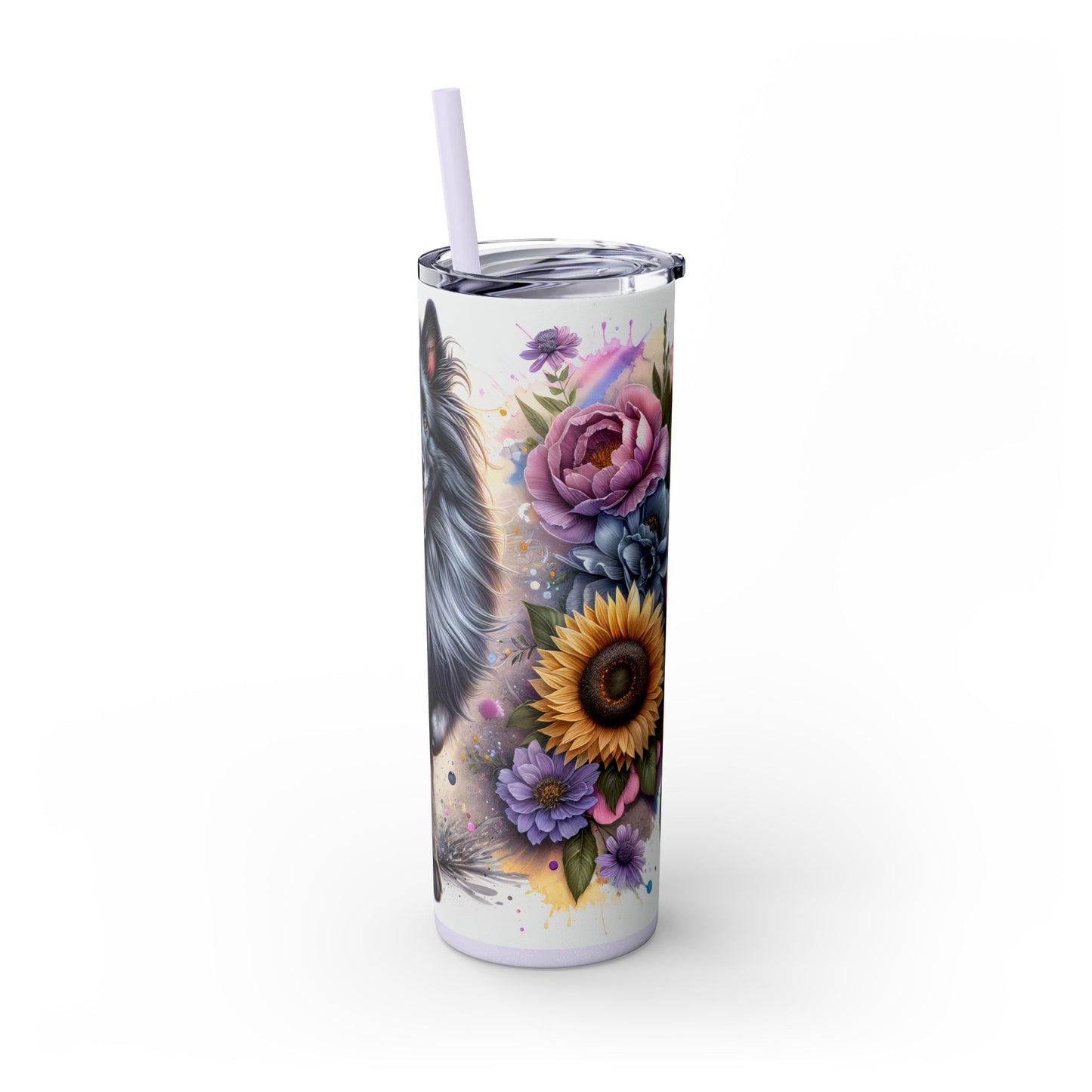 Belgian Tervuren Skinny Tumbler with Straw, 20oz