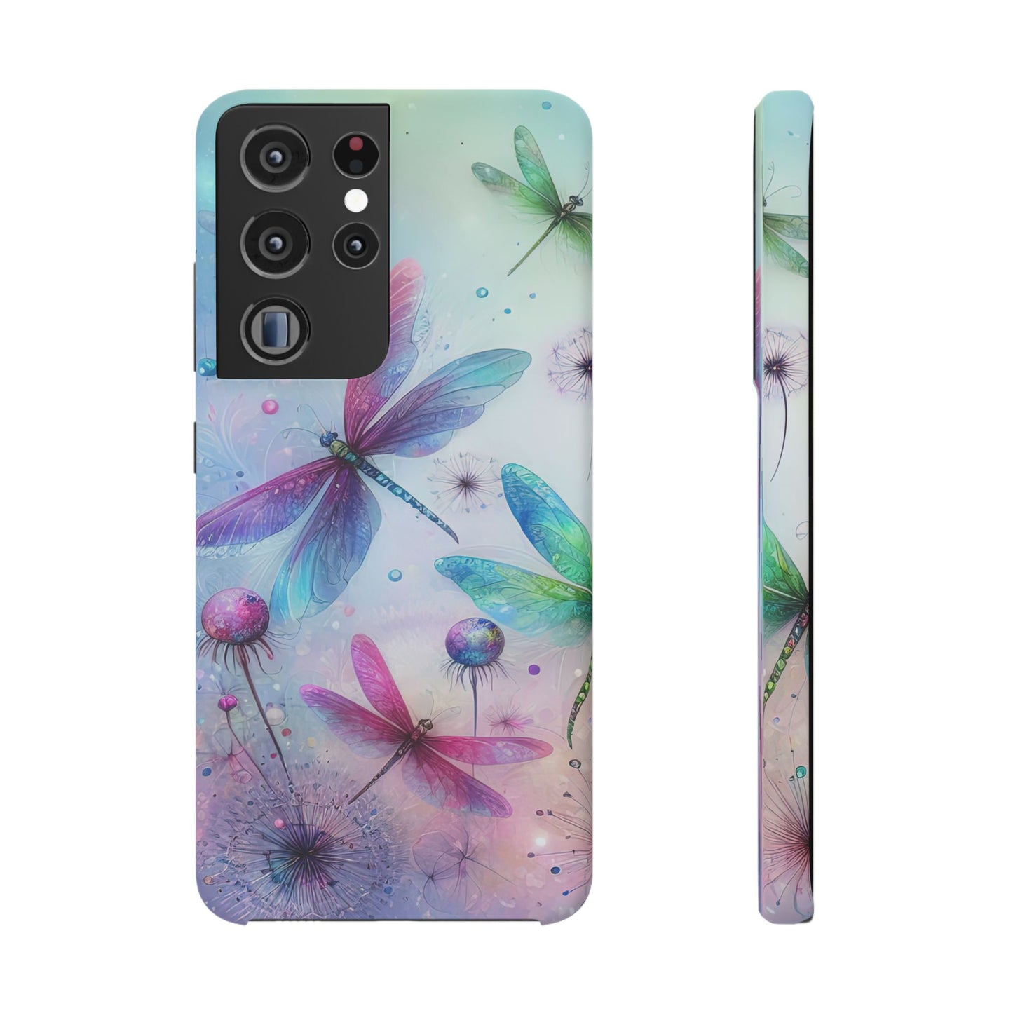Watercolor Pastel Dragonflies Snap Cases
