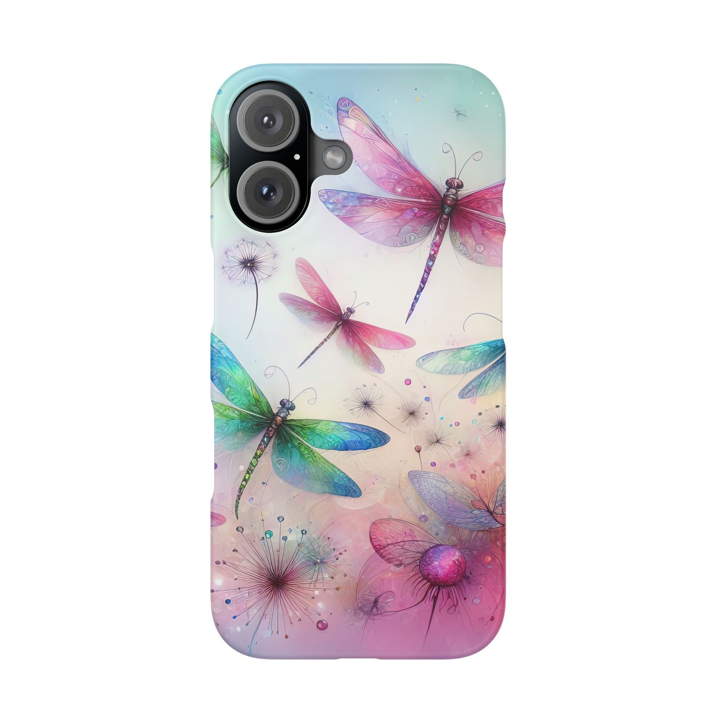 Slim Case - Pastel Watercolor Dragonfly iPhone Case