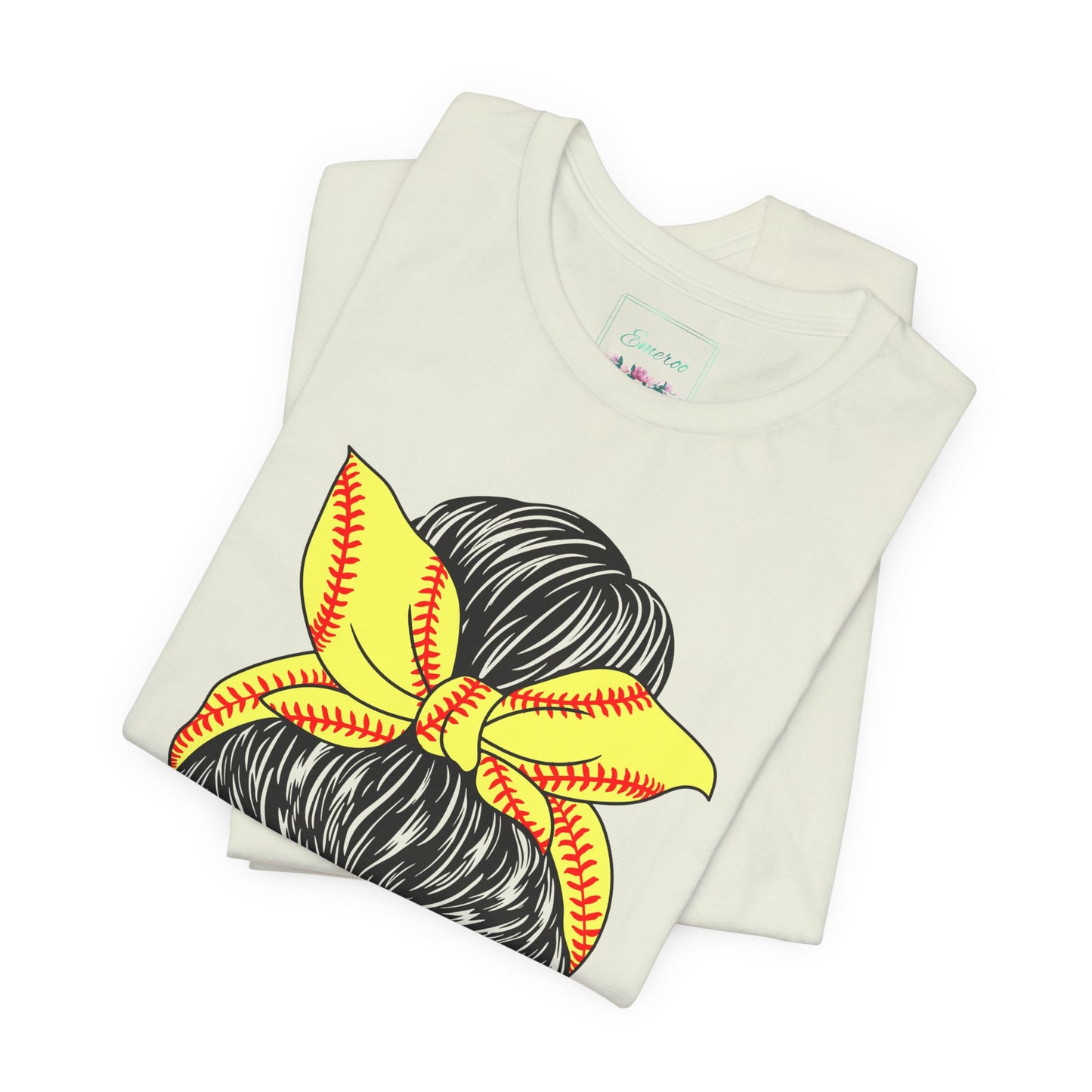 Messy Bun Softball Mom T Shirt (Light)