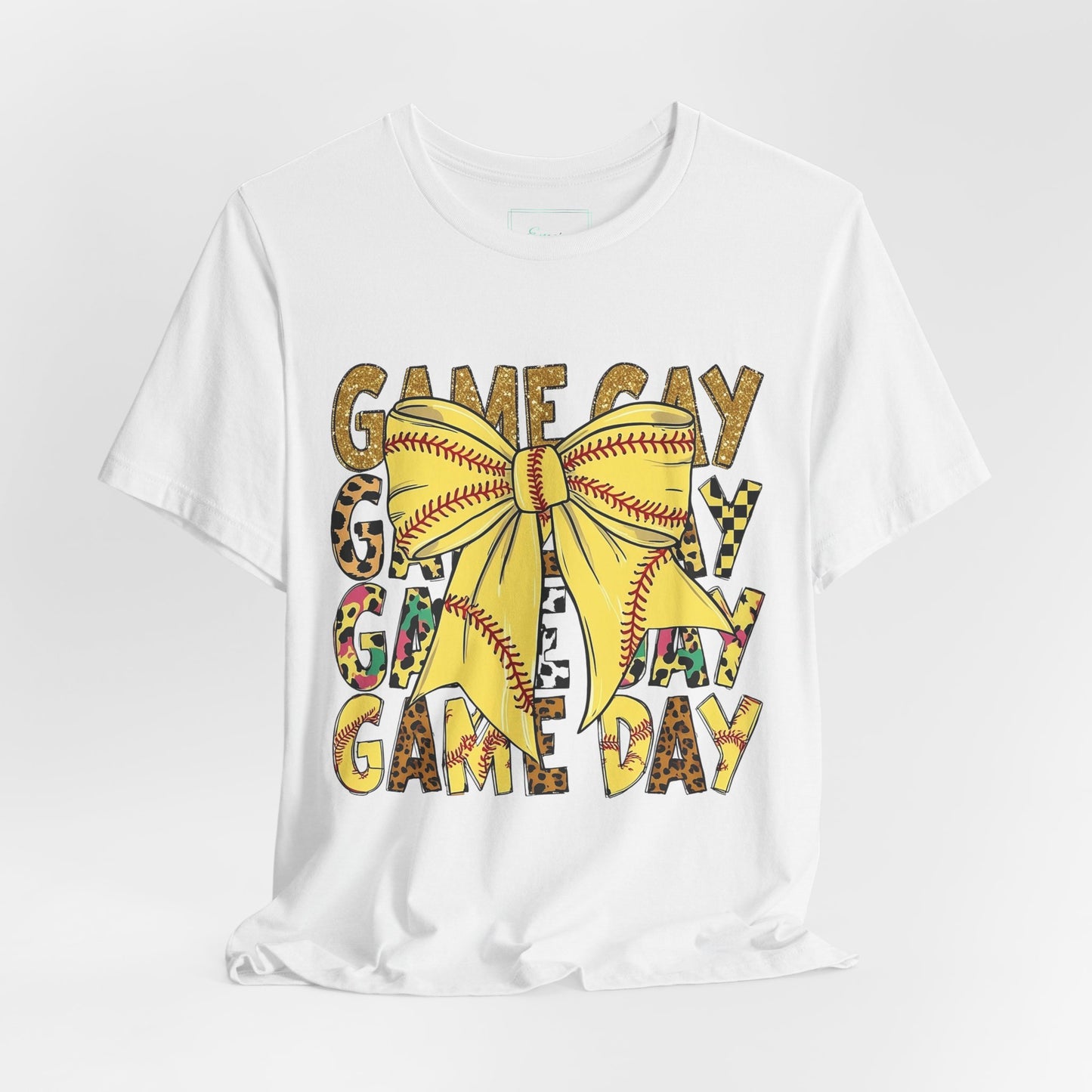 Softball Game Day Coquette Bow T Shirt