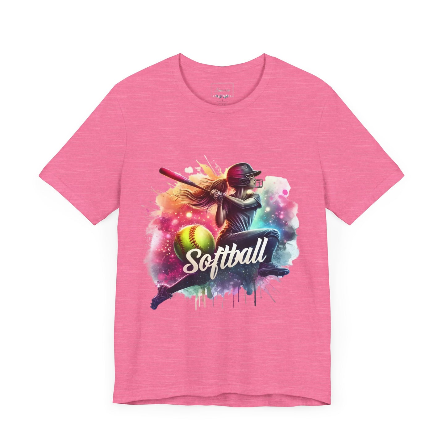 Paint splashed softball swing Jersey Tee