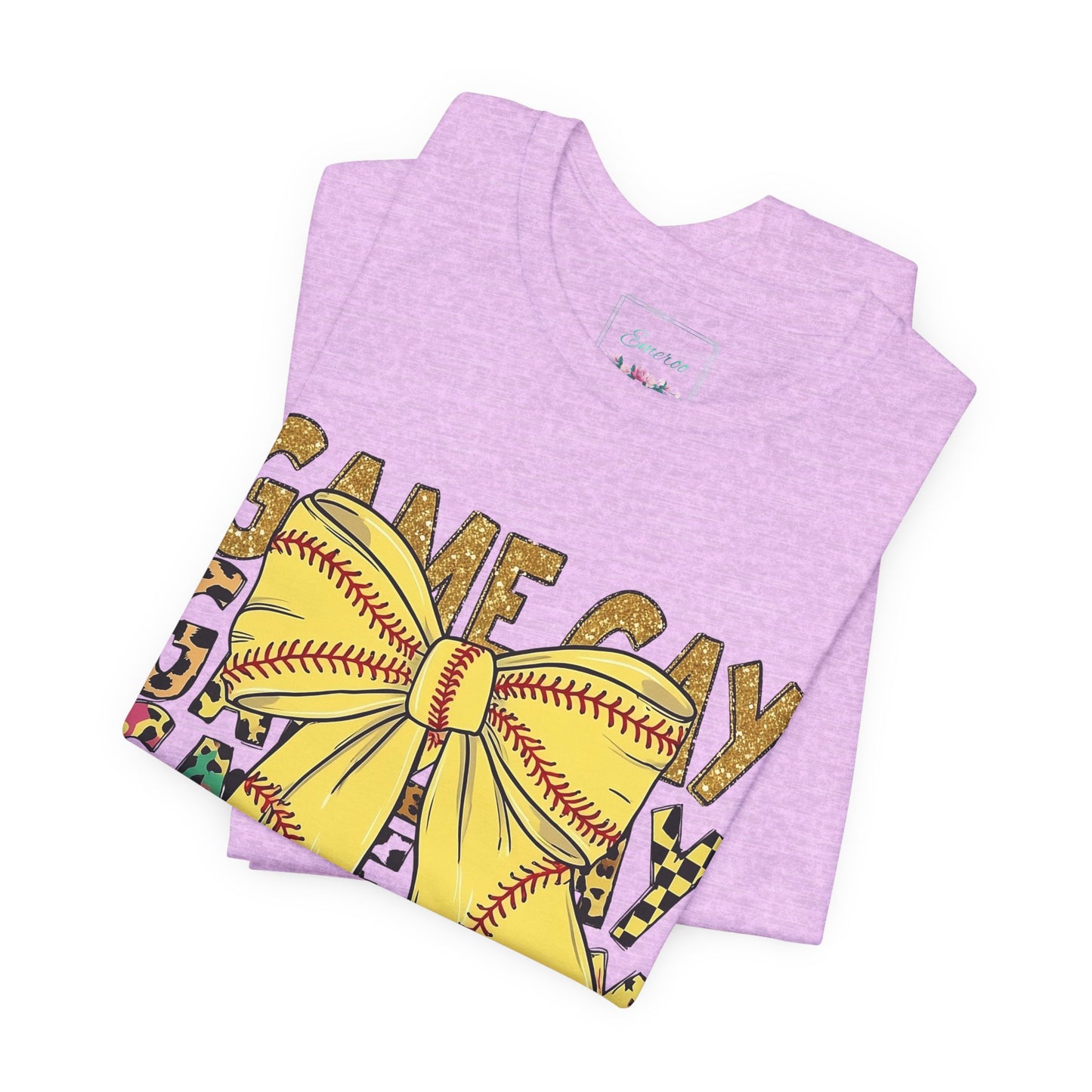 Softball Game Day Coquette Bow T Shirt